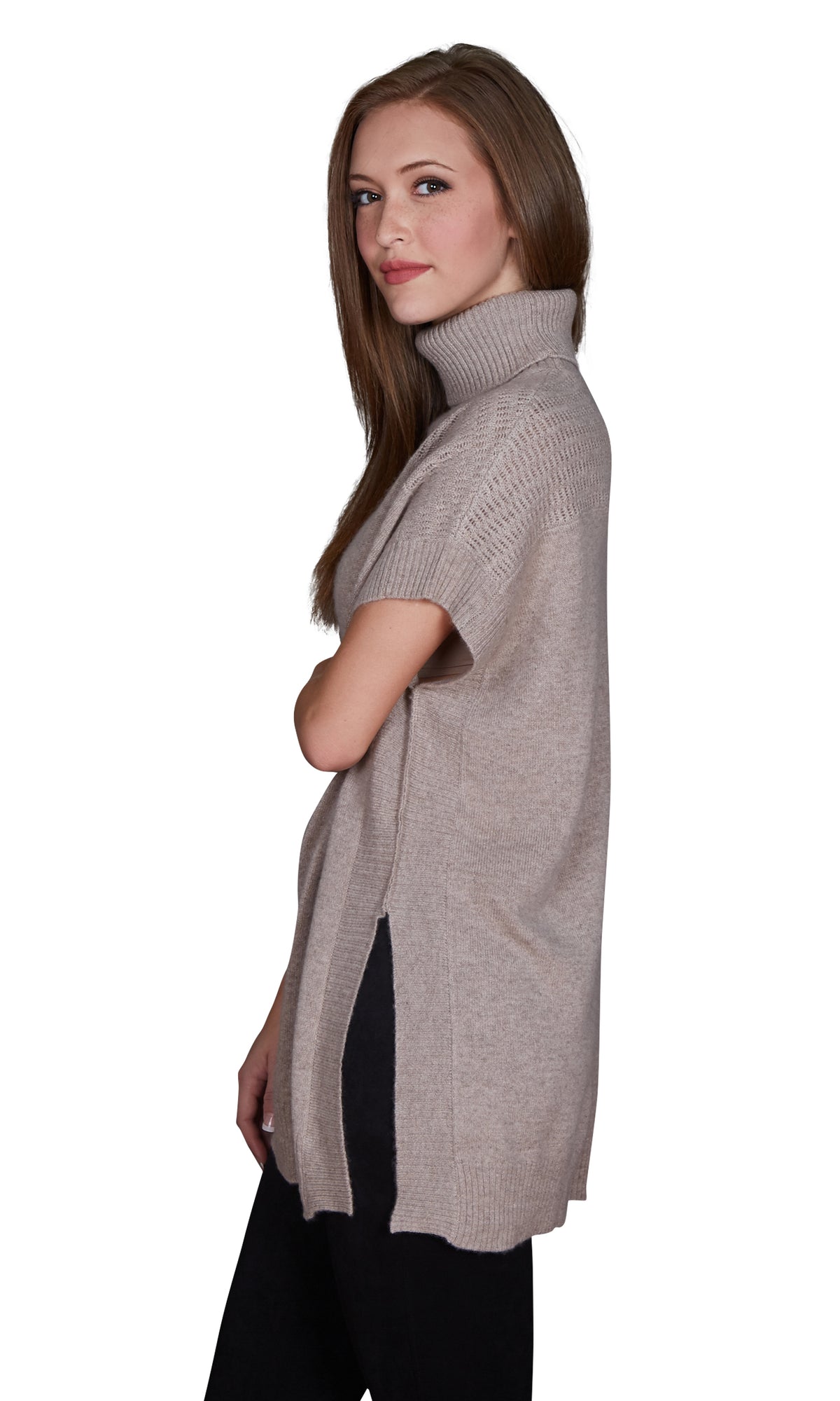 Velvet by Graham &amp; Spencer Quinny Cashmere Poncho Sweater