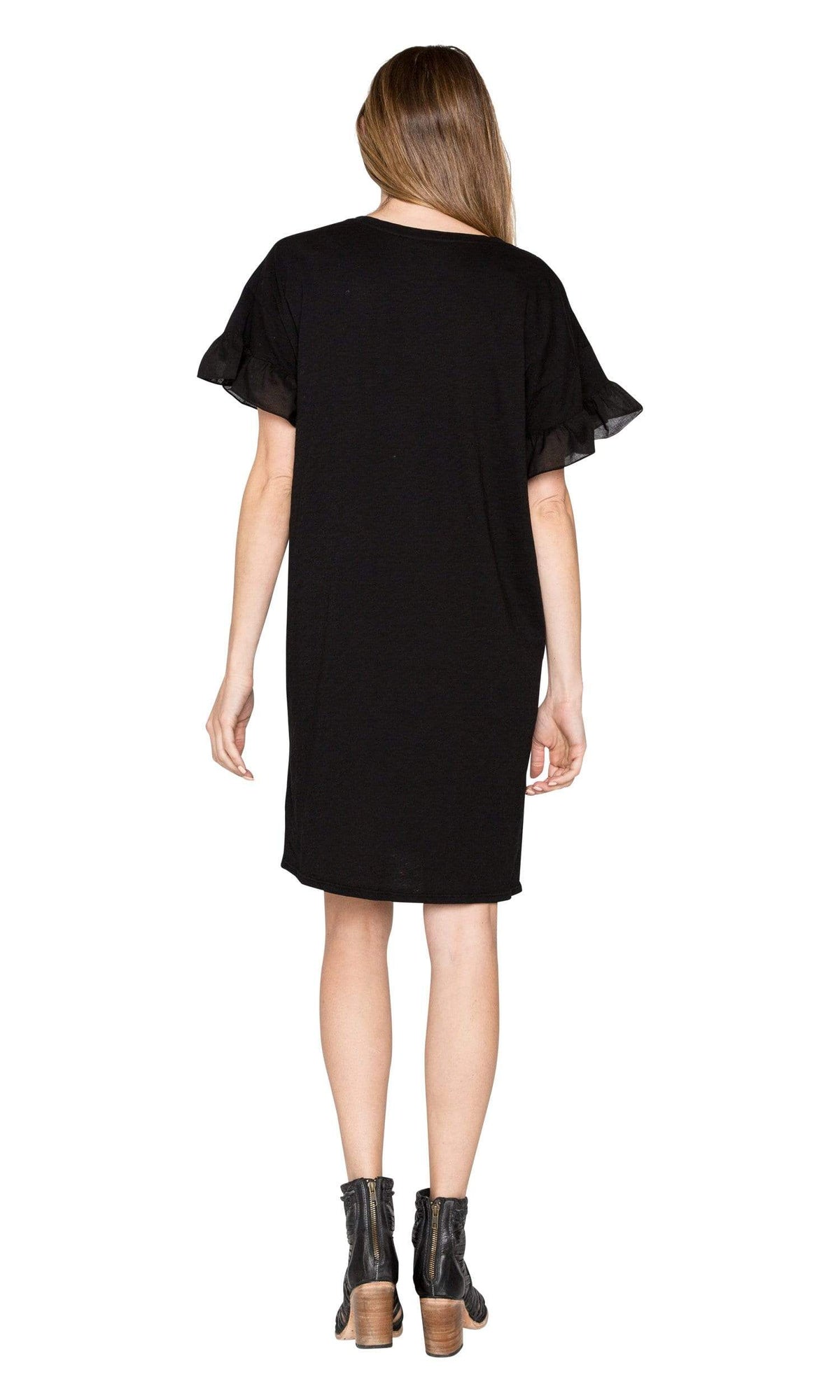 Velvet by Graham &amp; Spencer Sibel Cotton Contrast Ruffle Dress