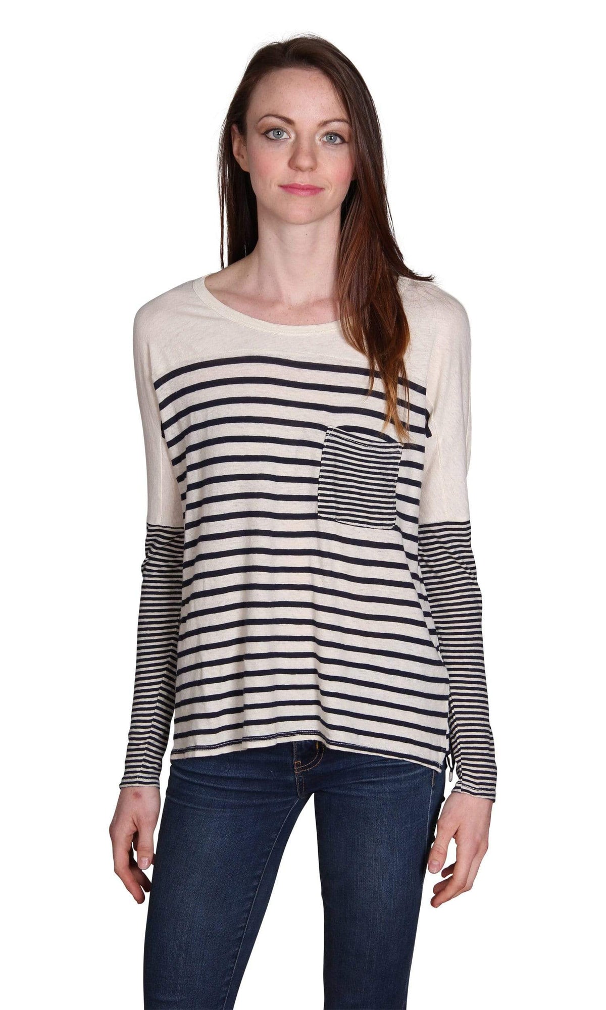 Velvet by Graham &amp; Spencer Ario Mixed Stripe Pocket Top