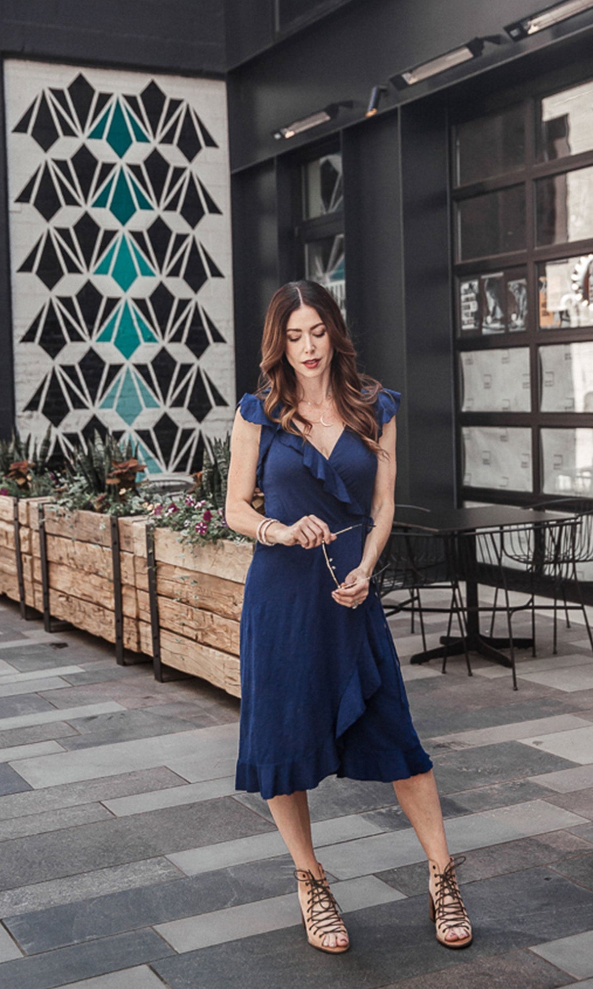 Velvet by Graham &amp; Spencer Sedona Cotton Slub Ruffle Wrap Dress