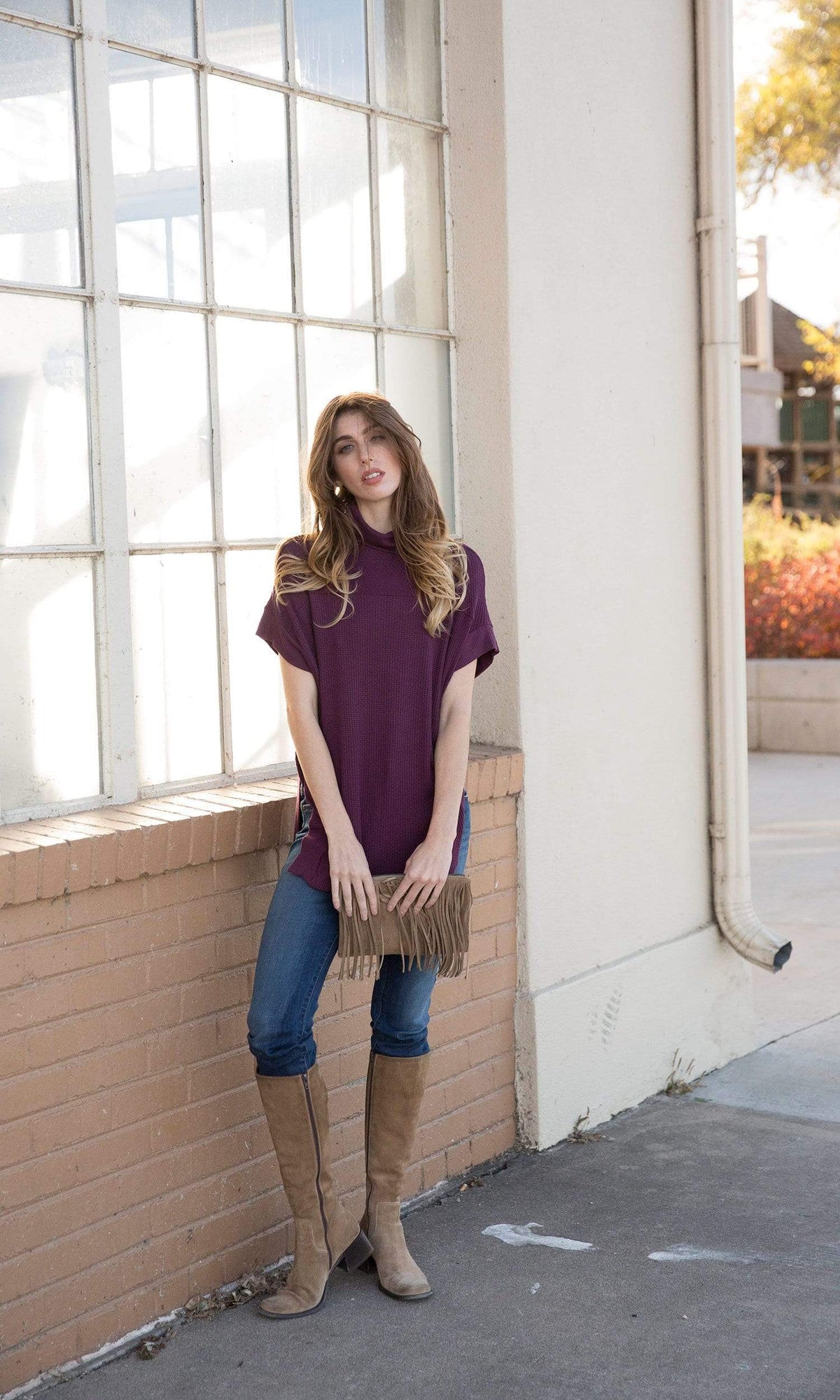 Velvet by Graham &amp; Spencer Josephine Thermal Knit Turtleneck Top