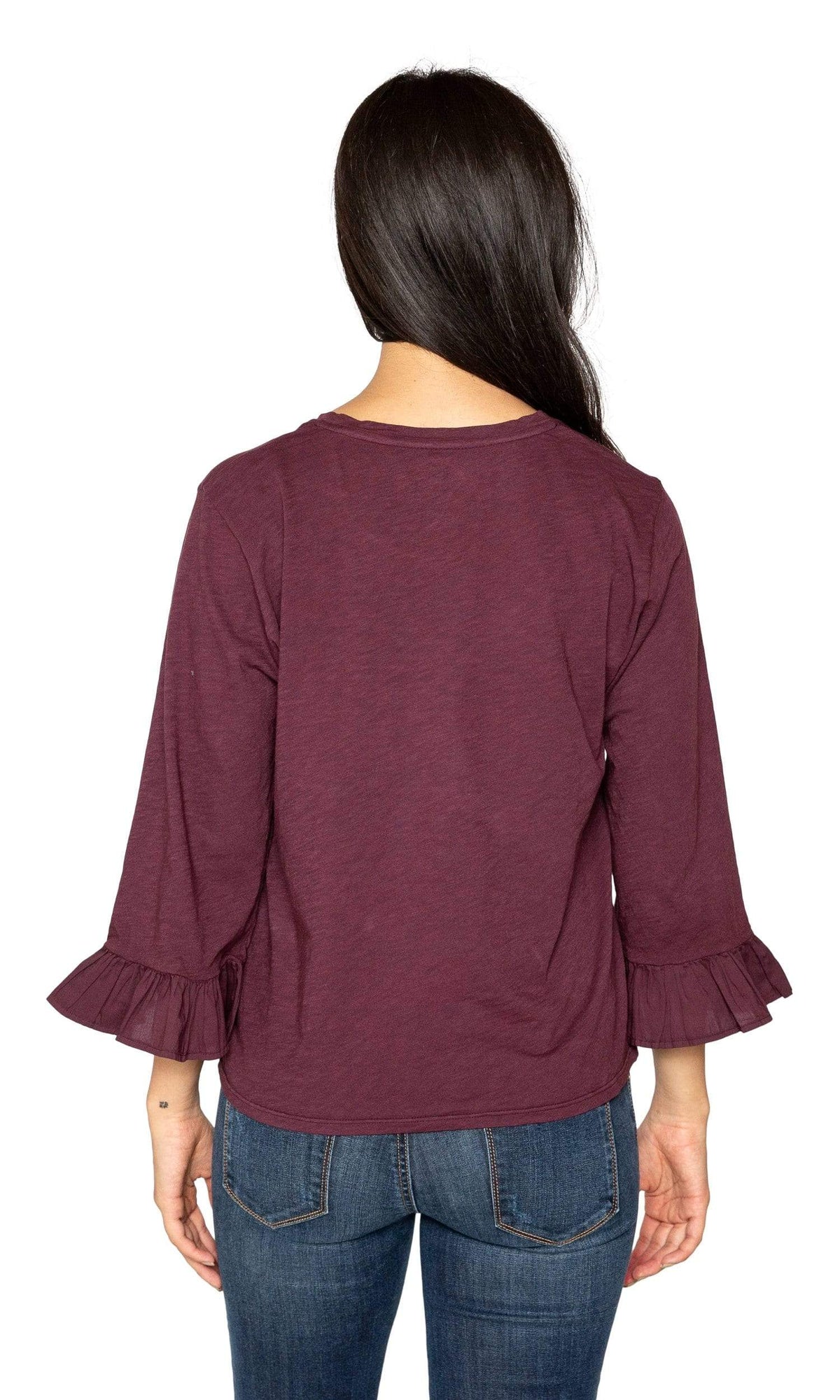 Velvet by Graham &amp; Spencer Toriana Cotton Slub Ruffle Sleeve Top