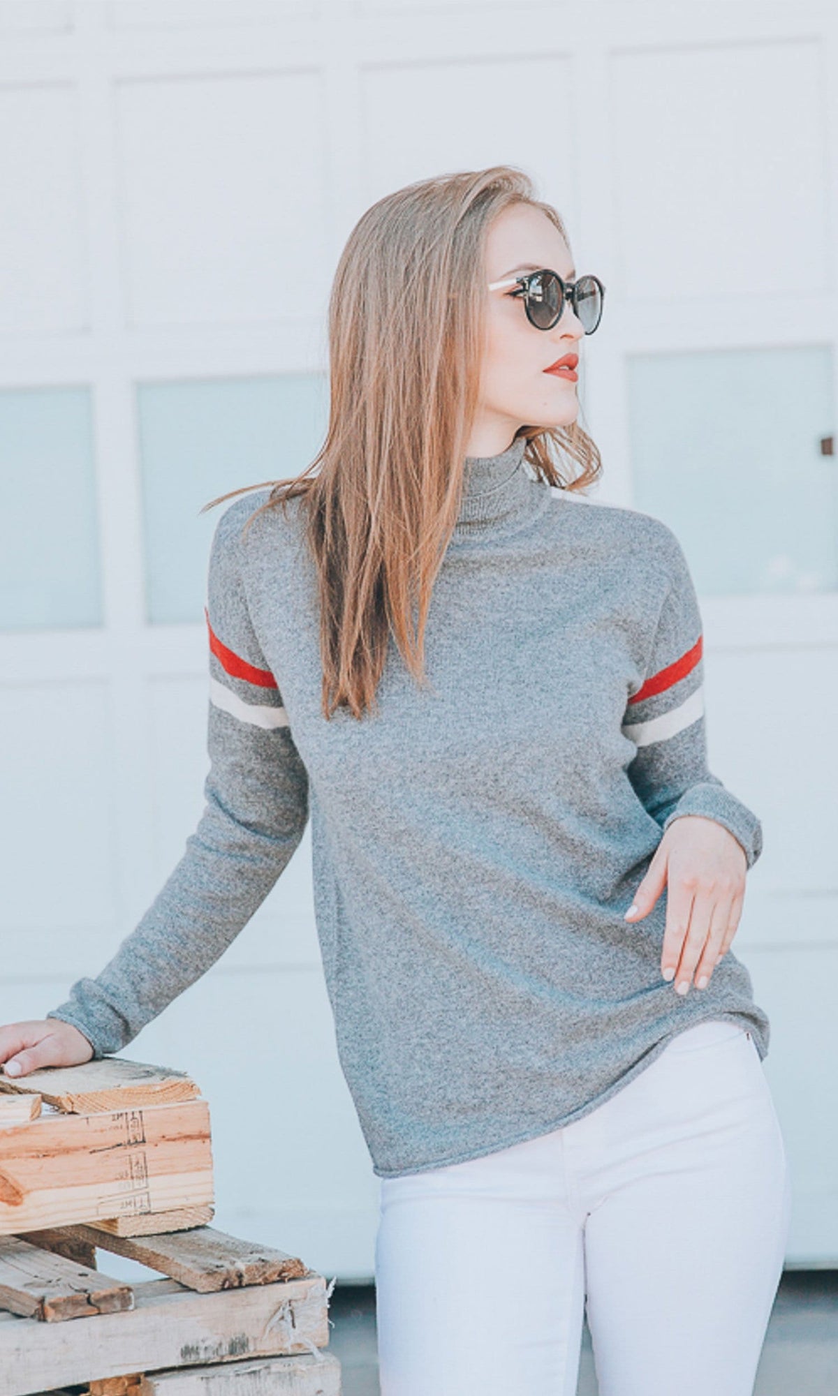 Velvet by Graham &amp; Spencer Bonnie Stripe Cashmere Sweater