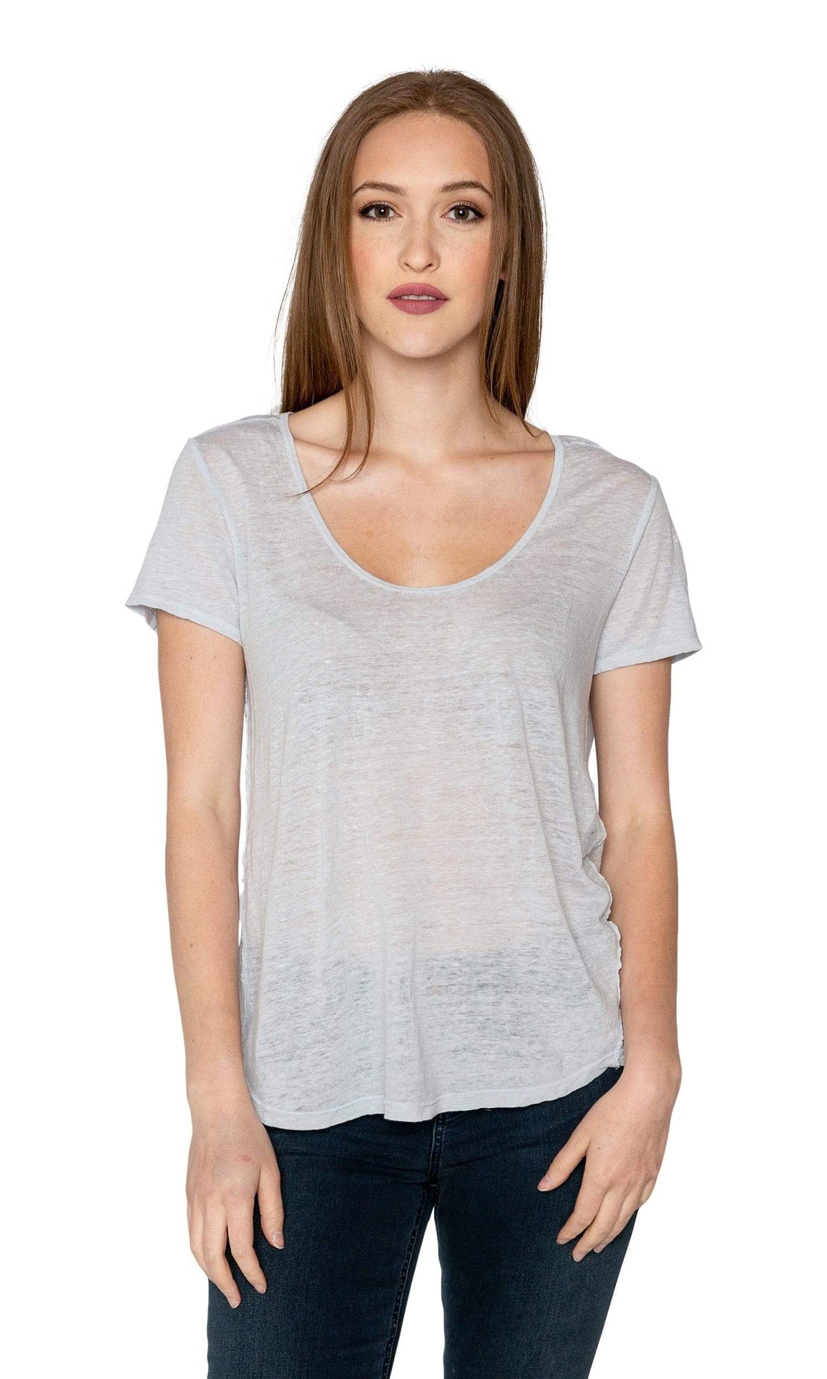 Velvet by Graham &amp; Spencer Oliana Linen Scoop Neck Top