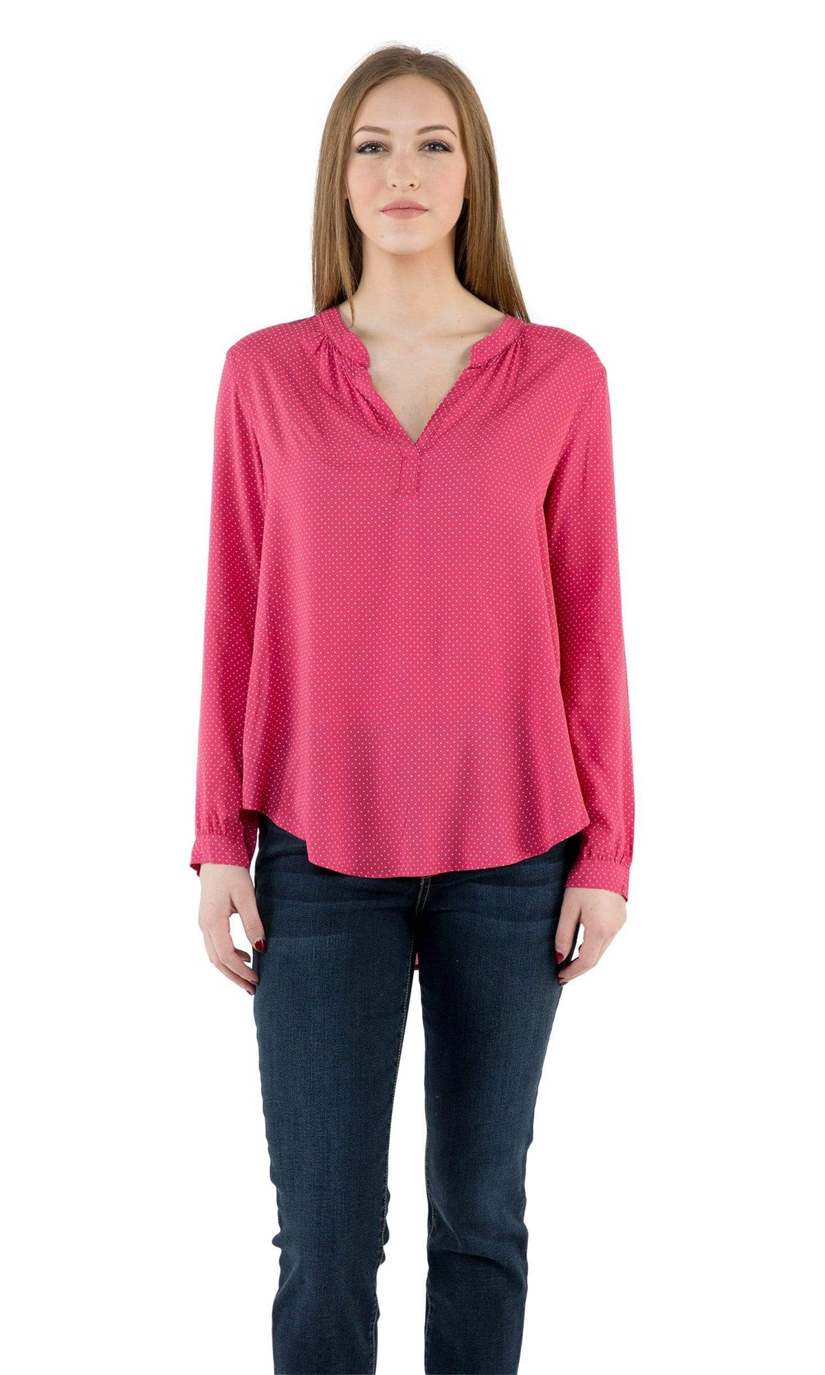 Velvet by Graham &amp; Spencer Jena Henley High Low Blouse