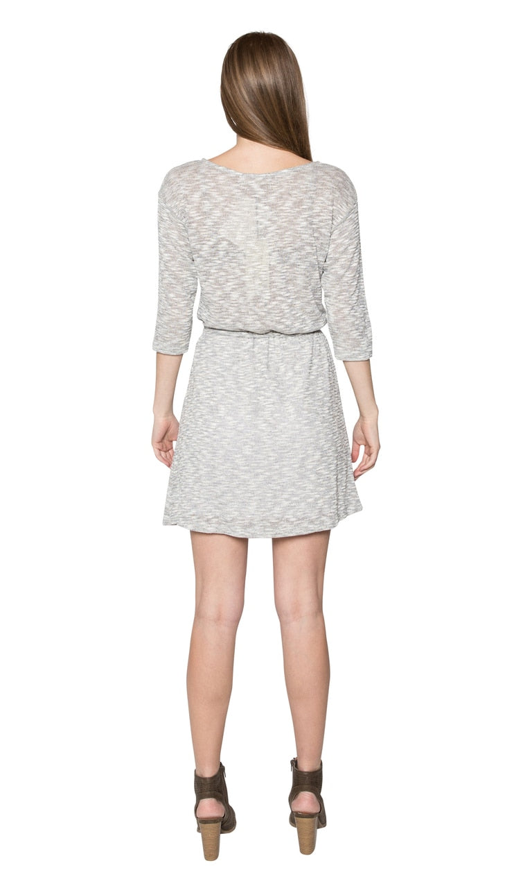 Valln V Neck Drawstring Dress