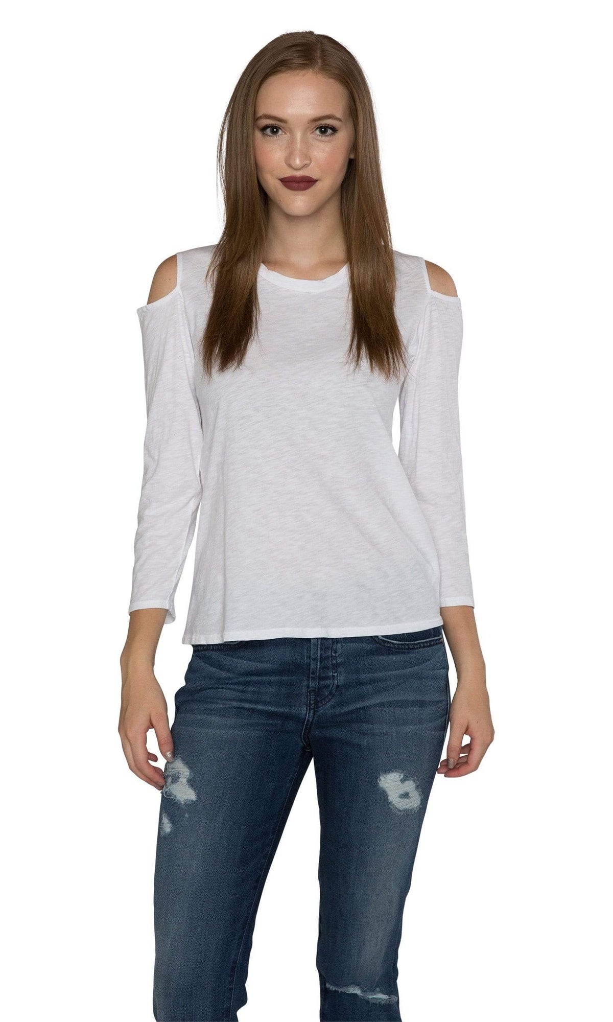Velvet by Graham &amp; Spencer Bria Cotton Slub Cut Out Top