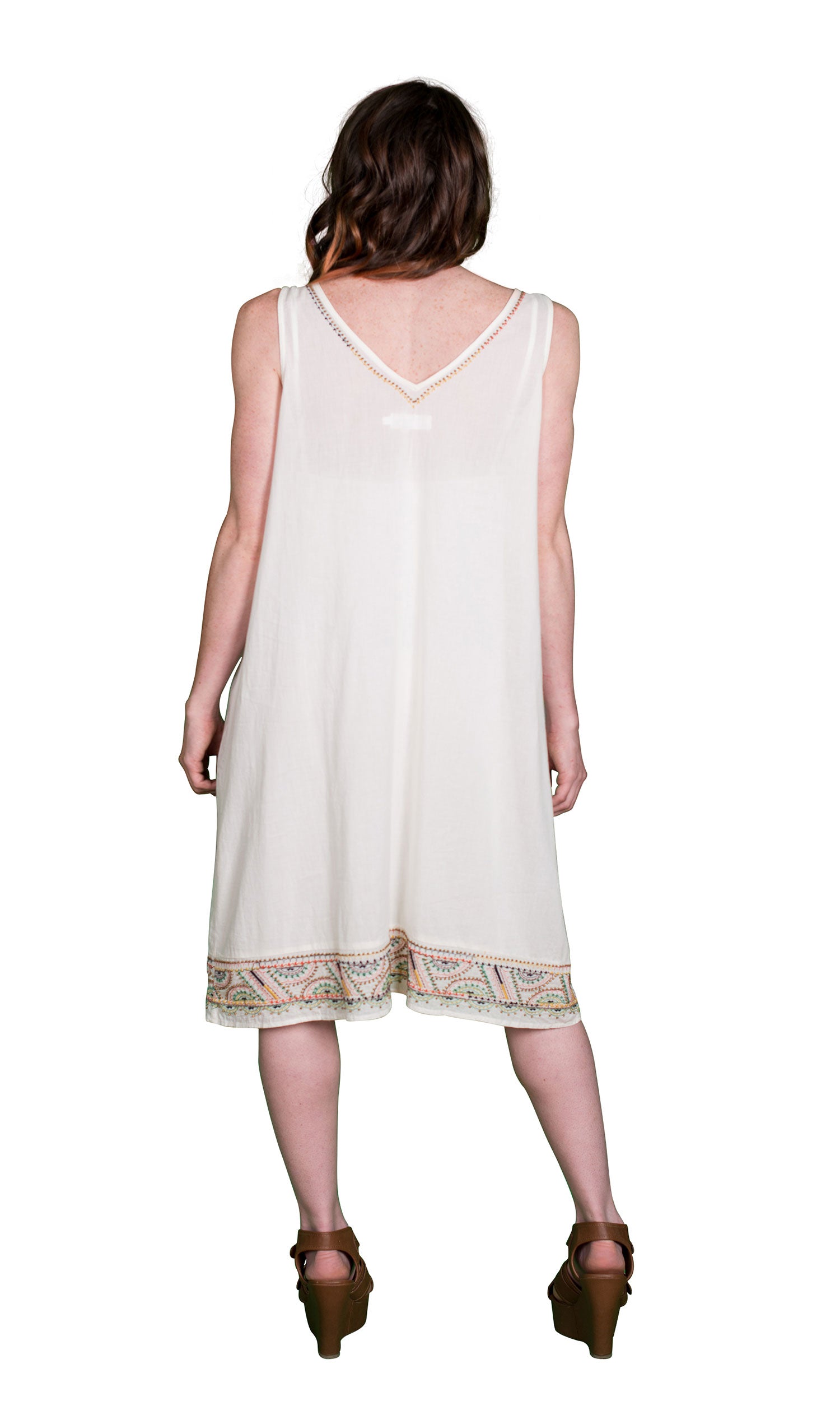 Velvet by Graham & Spencer Velma Embroidered Beaded Trim Tank Dress