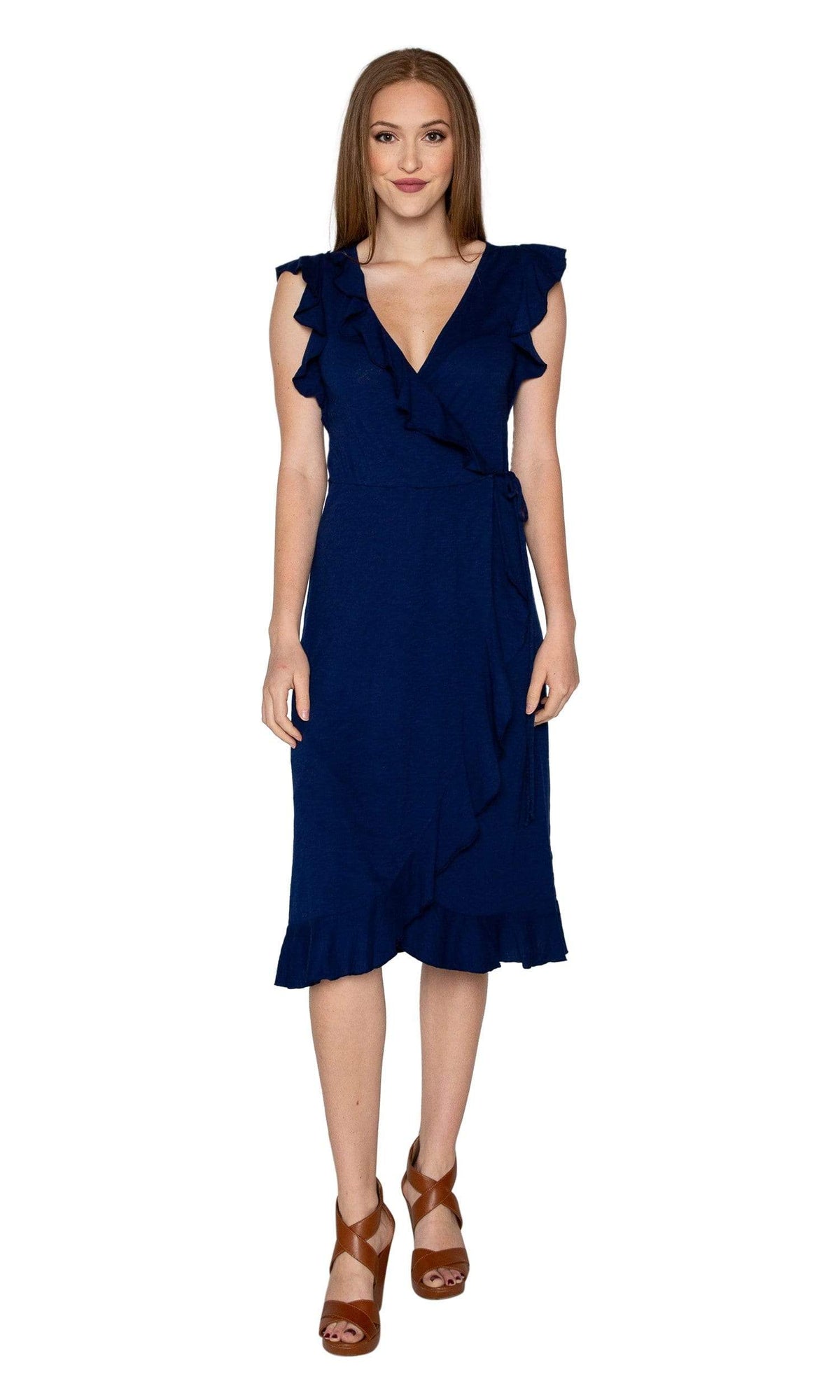 Velvet by Graham &amp; Spencer Sedona Cotton Slub Ruffle Wrap Dress