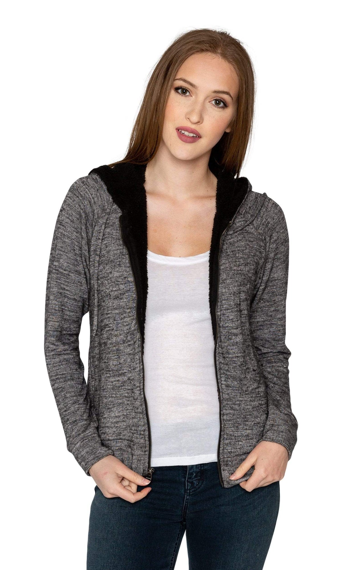 Velvet by Graham &amp; Spencer Rochelle Cozy Jersey Fleece Lined Hoodie