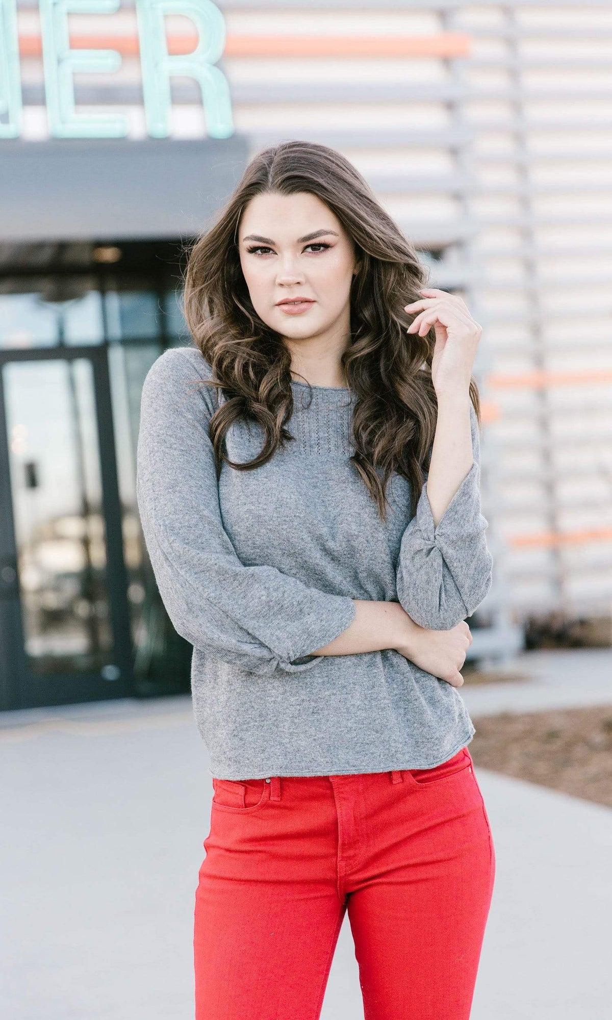 Velvet by Graham &amp; Spencer Makayla Ultra Soft Gathered Sleeve Sweater