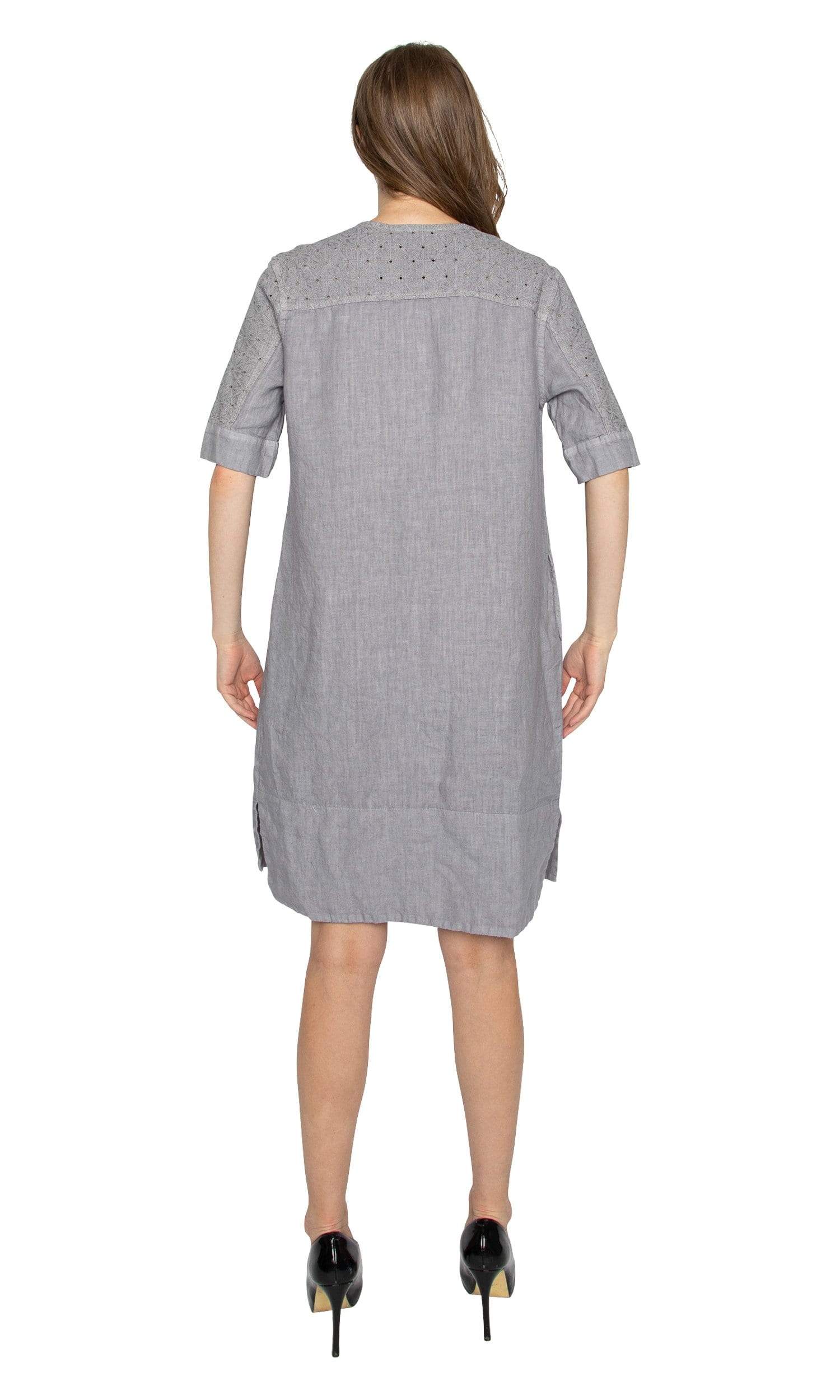 Haris Cotton Linen Shift Dress - Vintage Fringe Haris Cotton Linen Shift Dress - Vintage Fringe