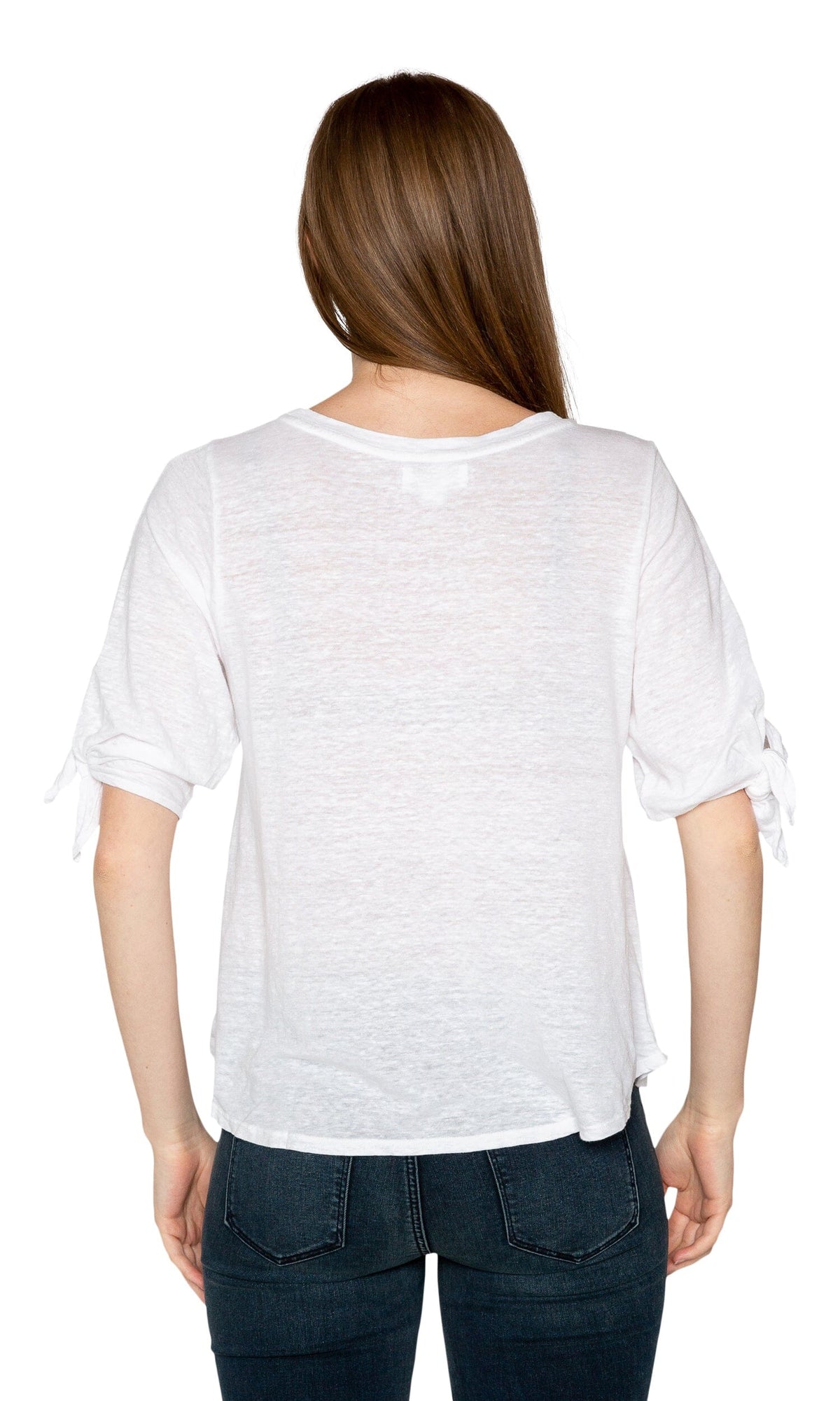 Velvet by Graham &amp; Spencer Bianca Linen Knit Tie Sleeve Top