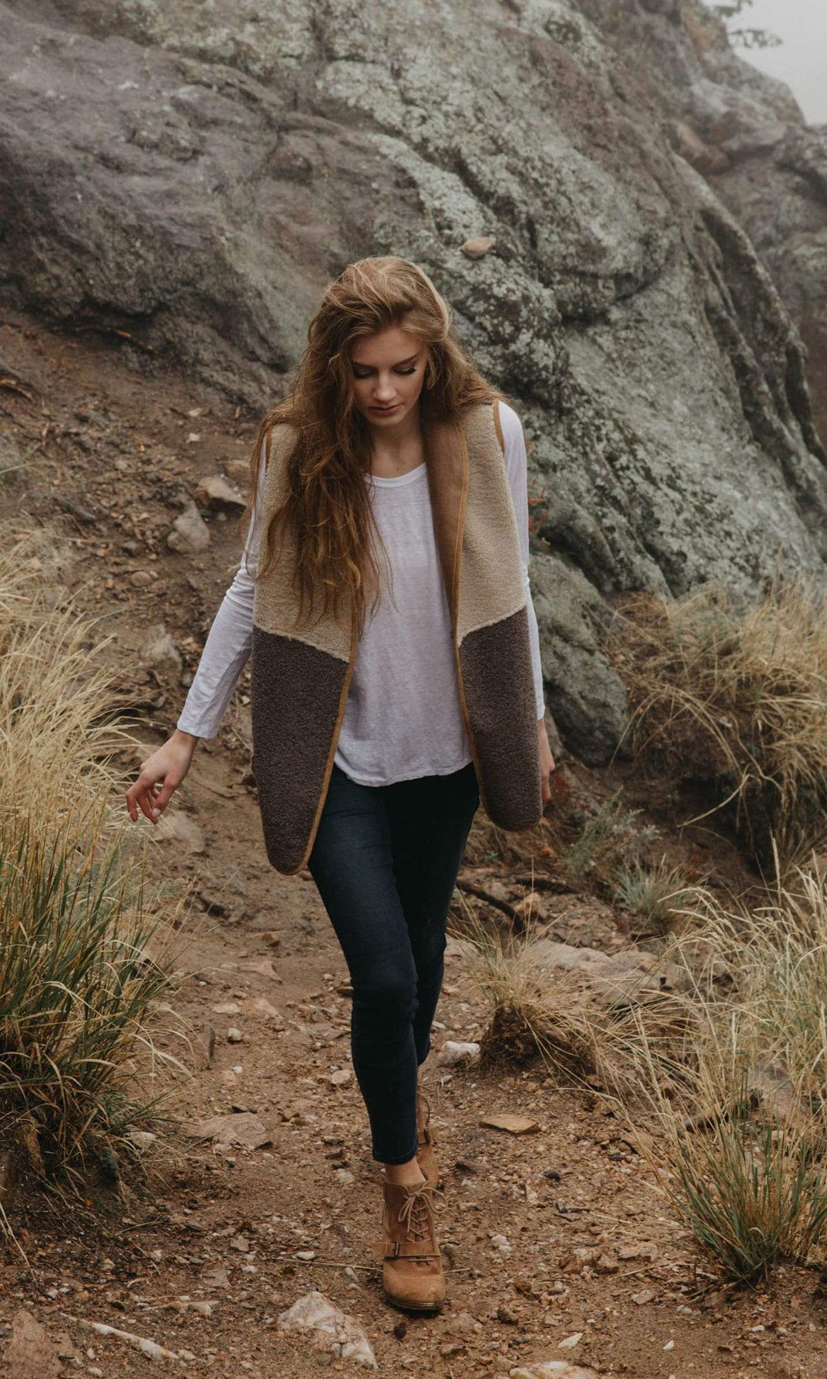 Velvet by Graham &amp; Spencer Valetta Faux Sherpa Reversible Colorblock Vest