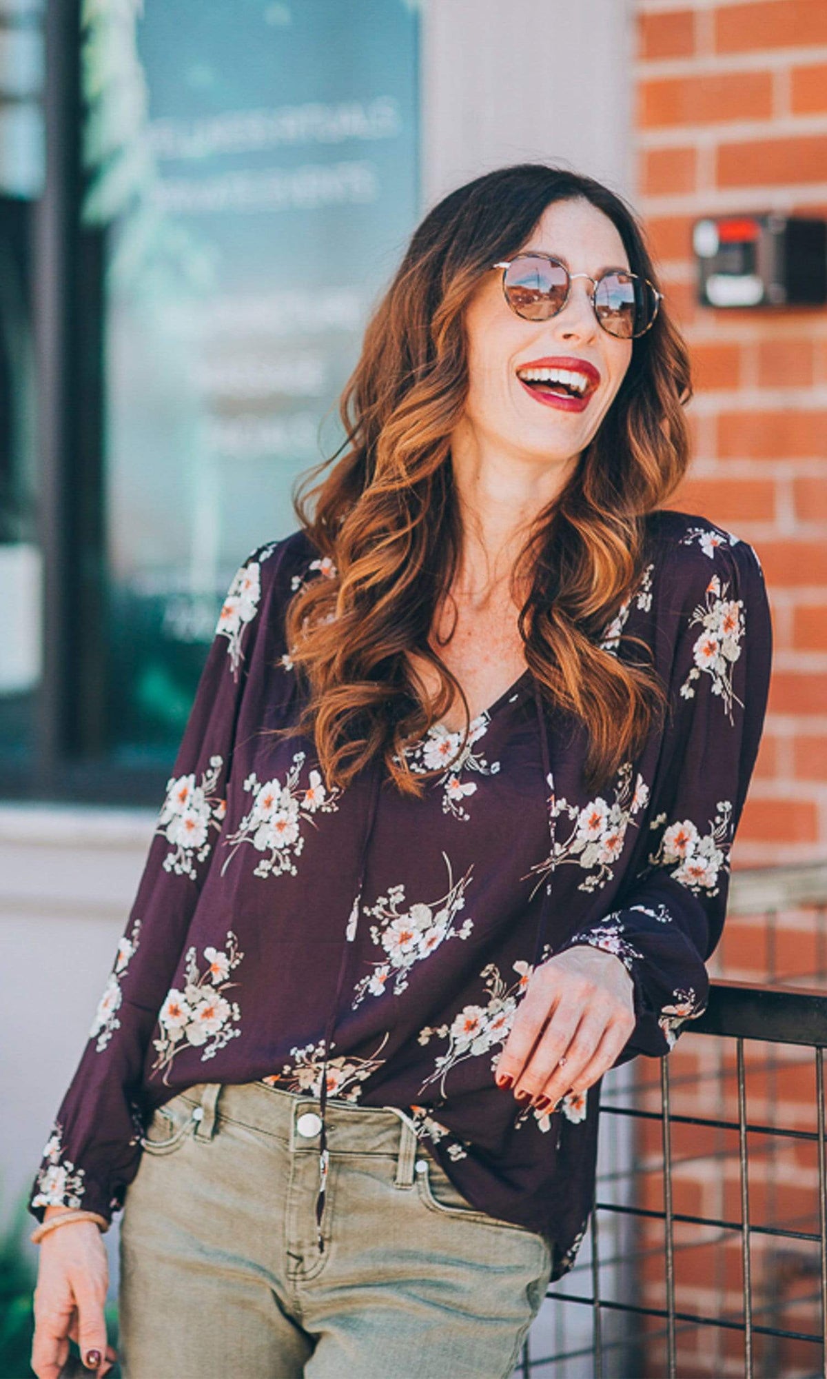 Velvet by Graham &amp; Spencer Adanya Floral Printed Challis Peasant Top