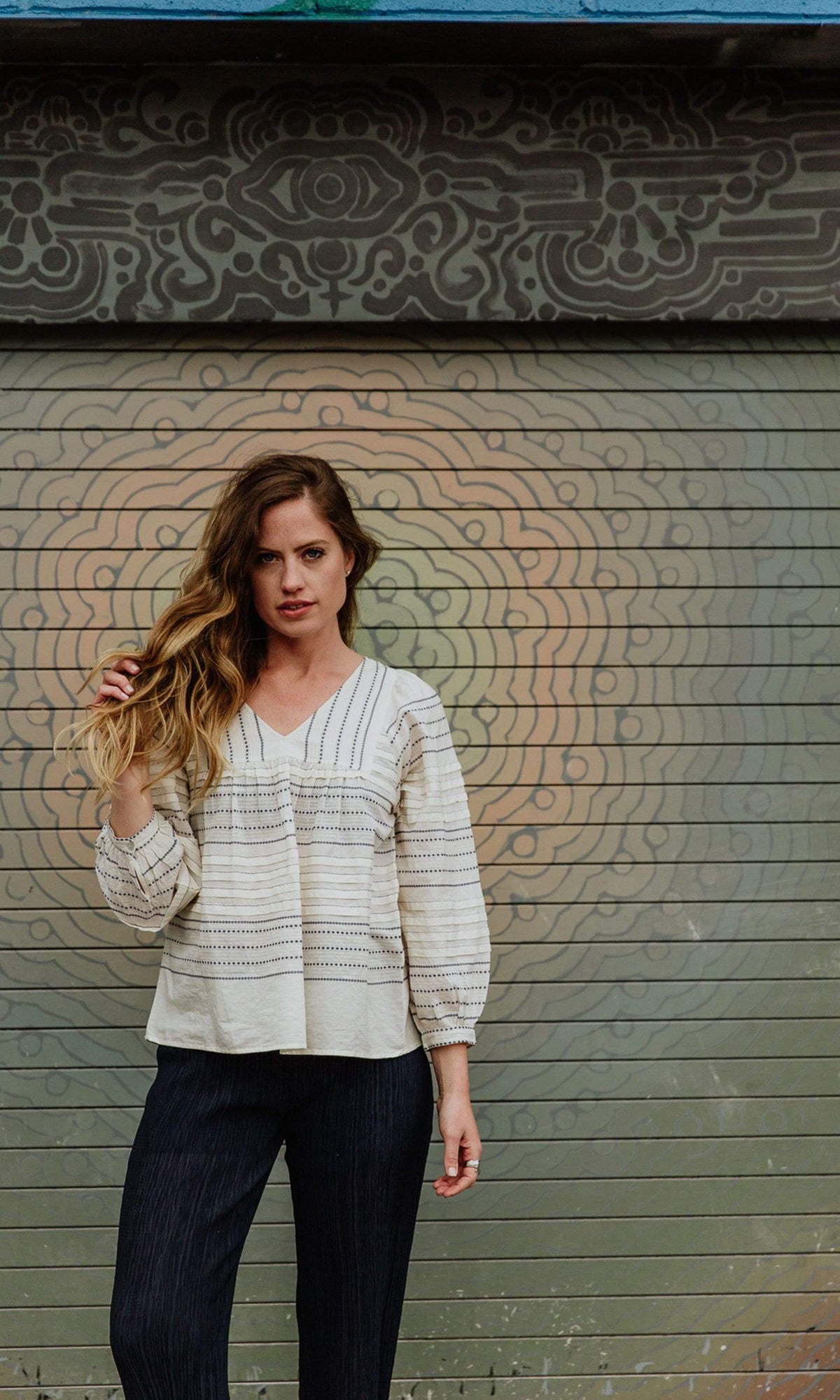 Velvet by Graham &amp; Spencer Piper Paros Embroidered Peasant Top