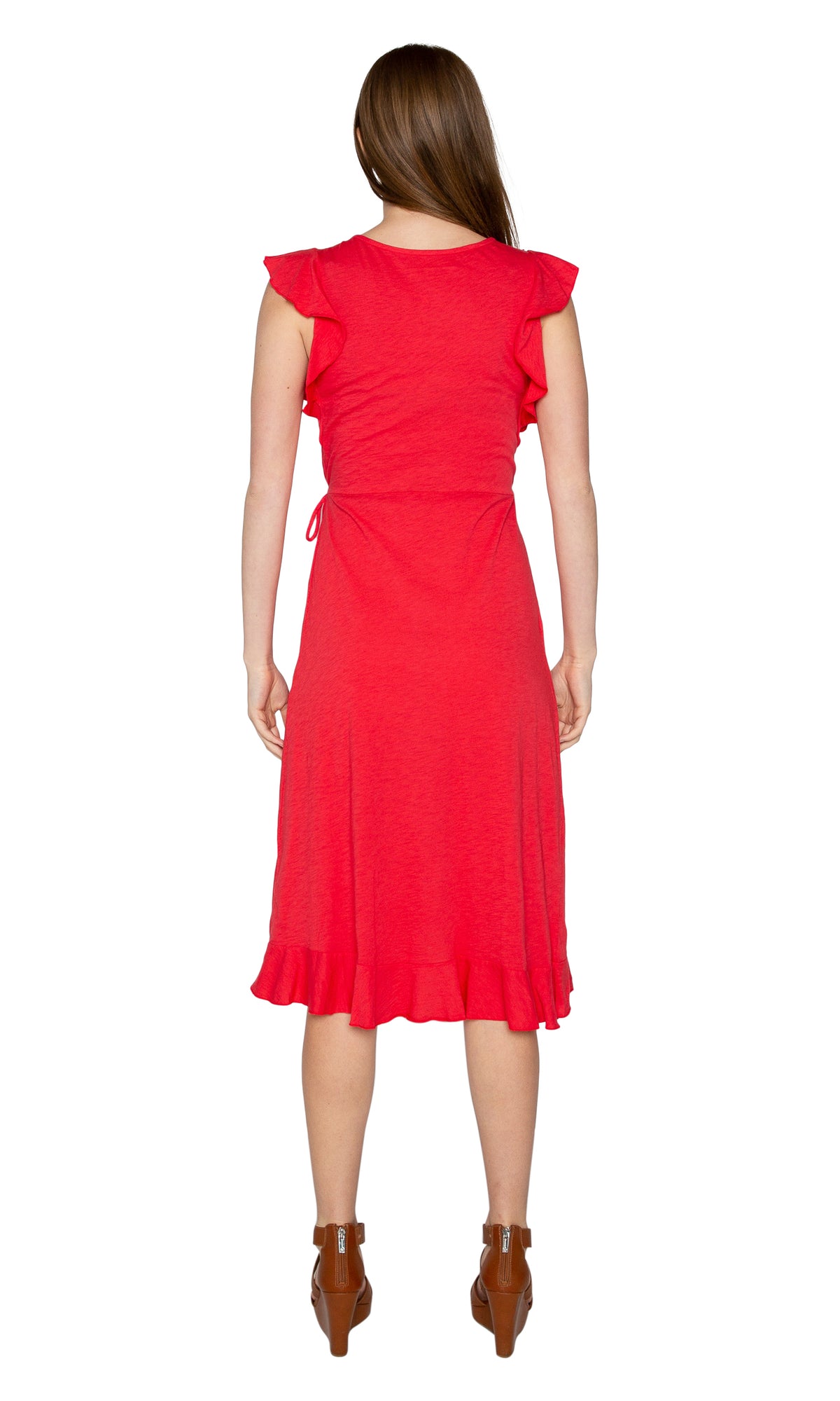 Velvet by Graham &amp; Spencer Sedona Cotton Slub Ruffle Wrap Dress