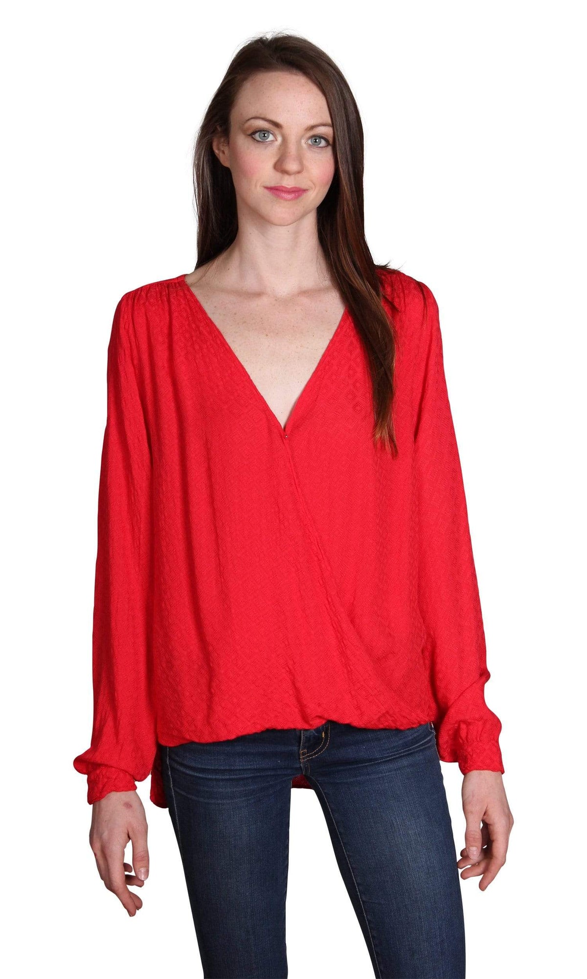 Velvet by Graham &amp; Spencer Emestina Damask Rayon Wrap Top