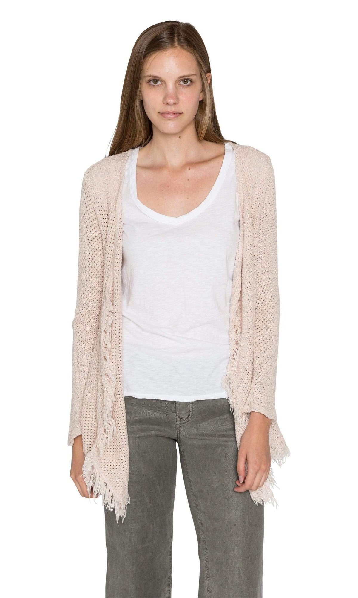 Velvet by Graham &amp; Spencer Floran Crochet Knit Drape Cardigan