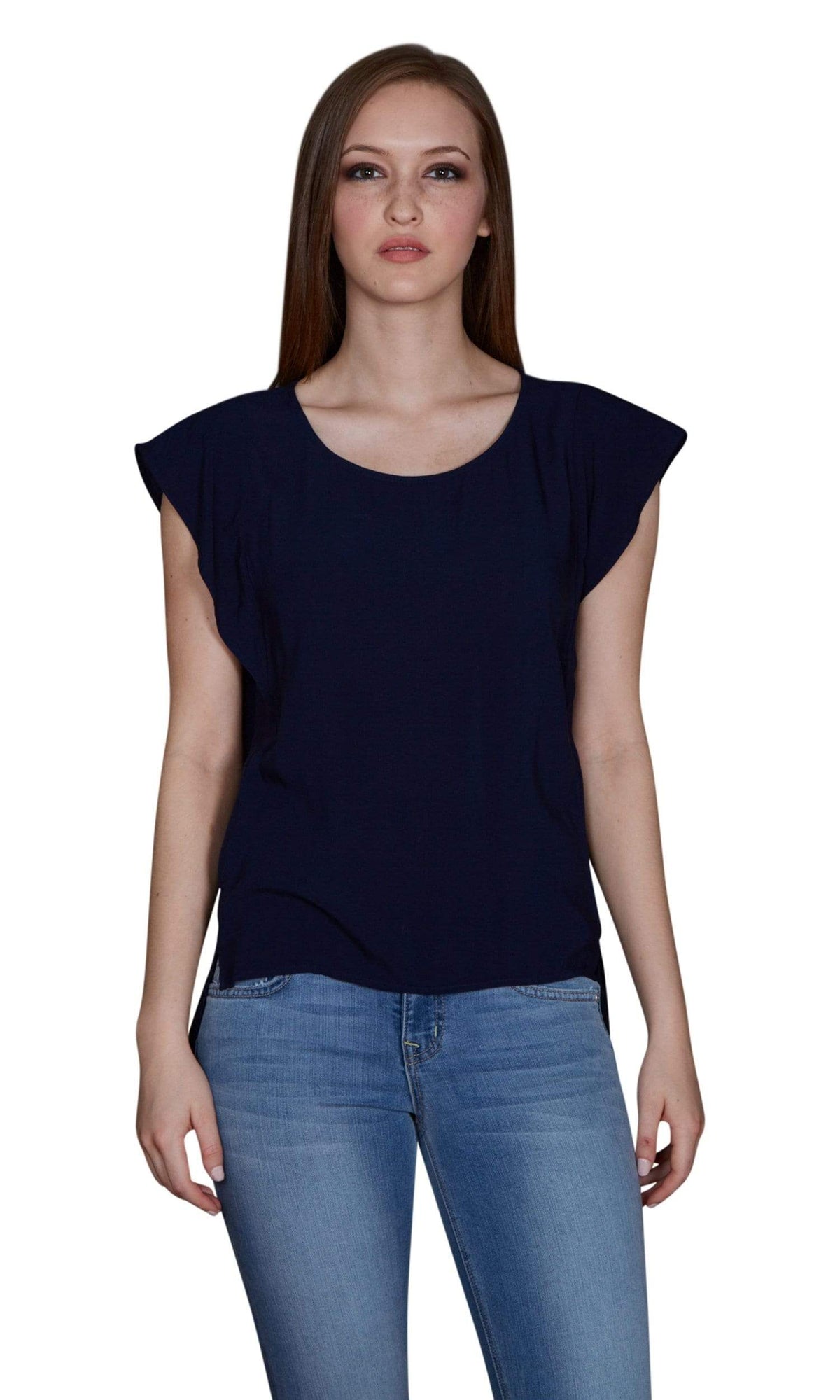 Velvet by Graham &amp; Spencer Cyndee Rayon Challis High/Low Top