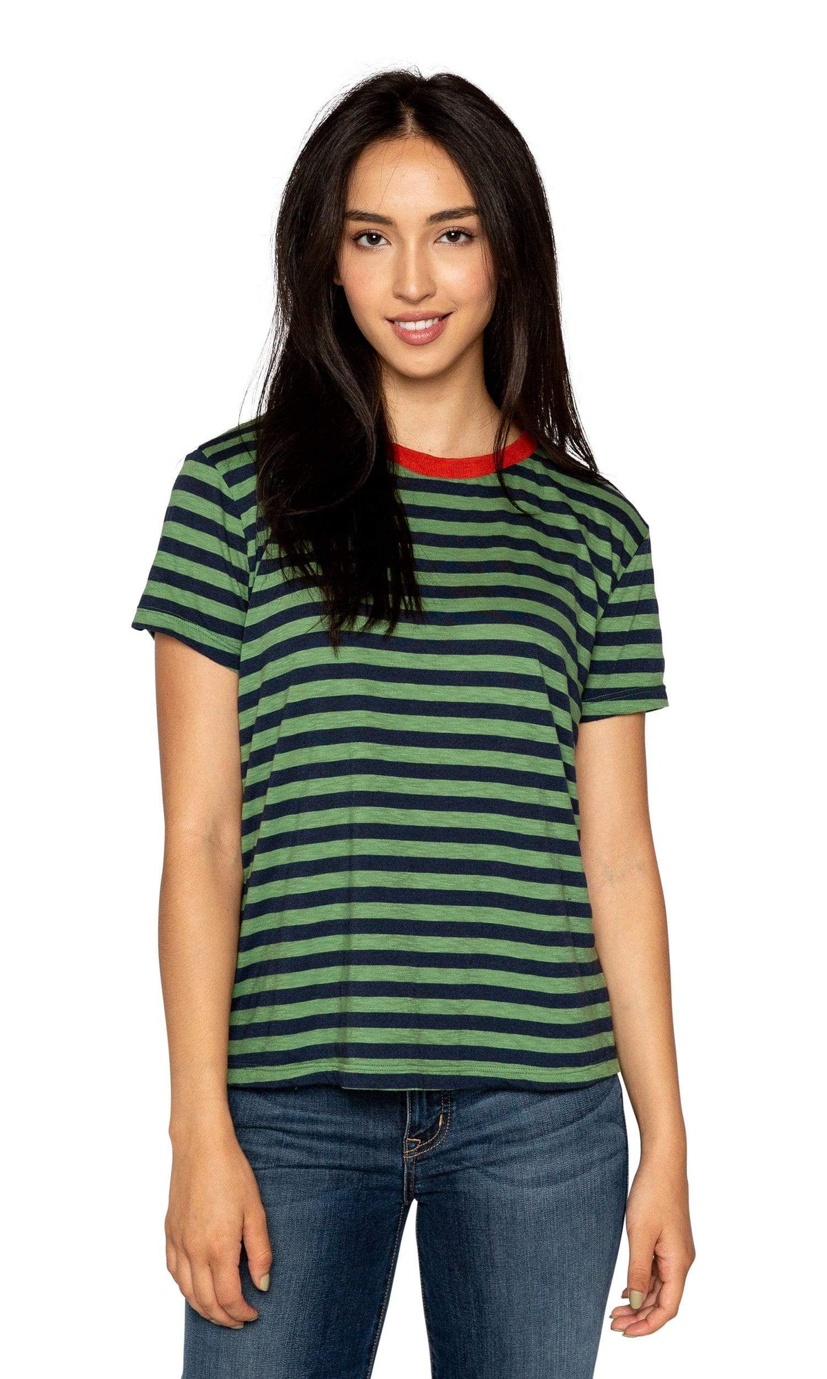 Velvet by Graham &amp; Spencer Peace Slub Knit Stripe Tee