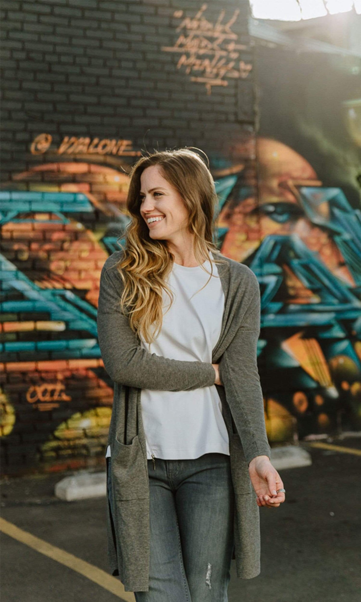 Velvet by Graham &amp; Spencer Denise Lux Cotton Long Slit Cardigan