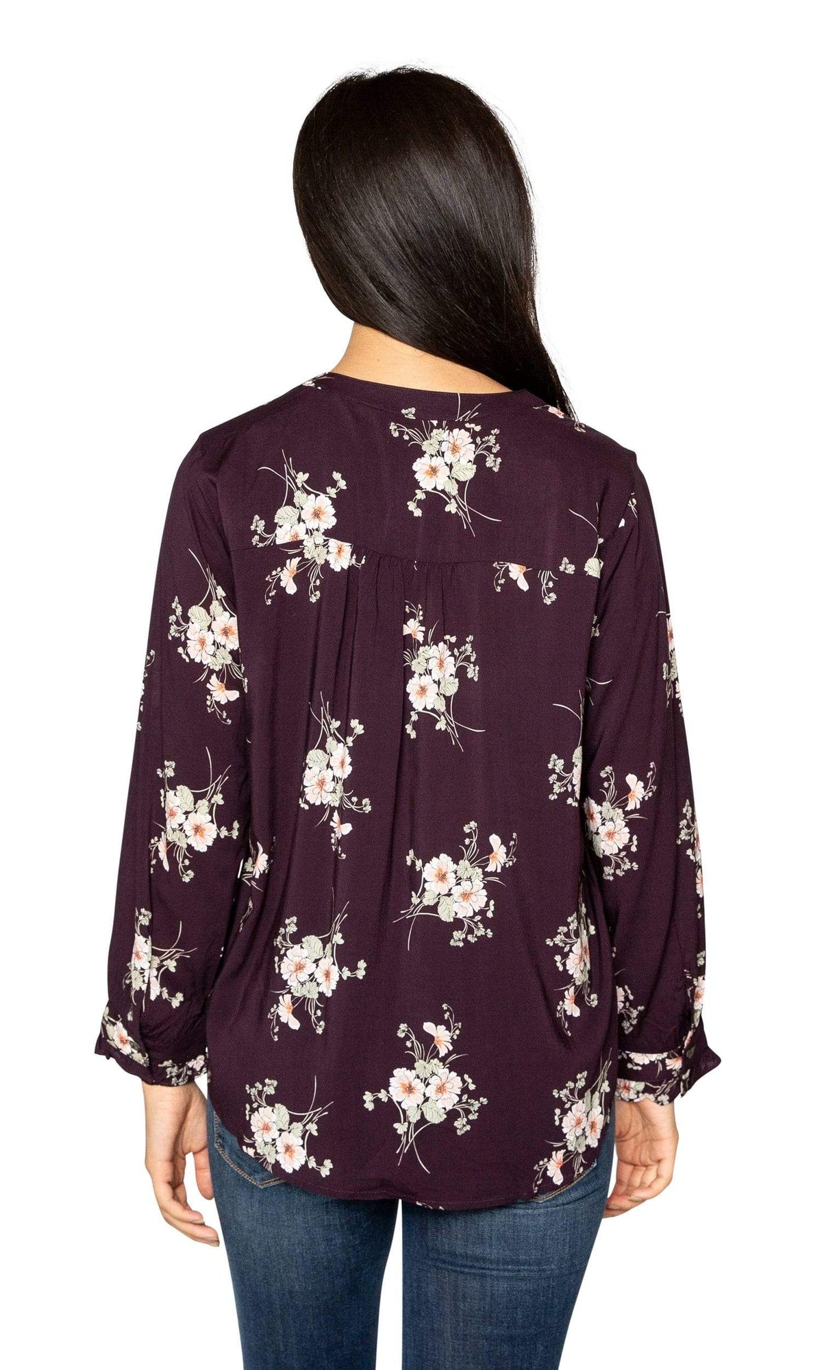 Velvet by Graham &amp; Spencer Jazzy Floral Print V Neck Top