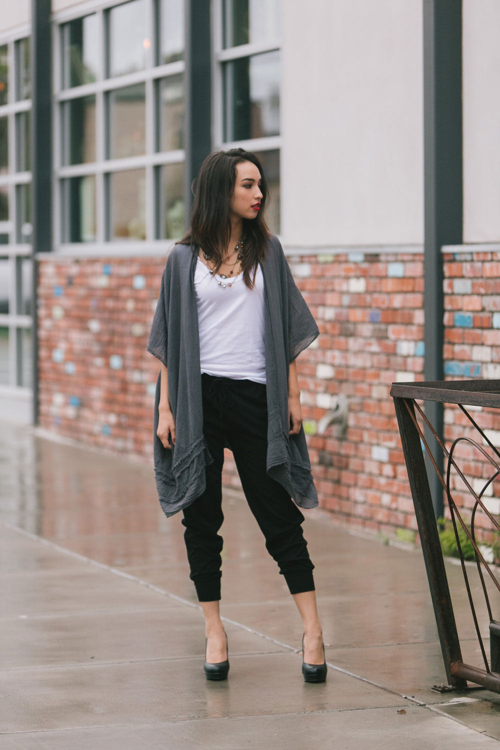 Velvet by Graham &amp; Spencer Chanice Cotton Gauze Drape Cardigan