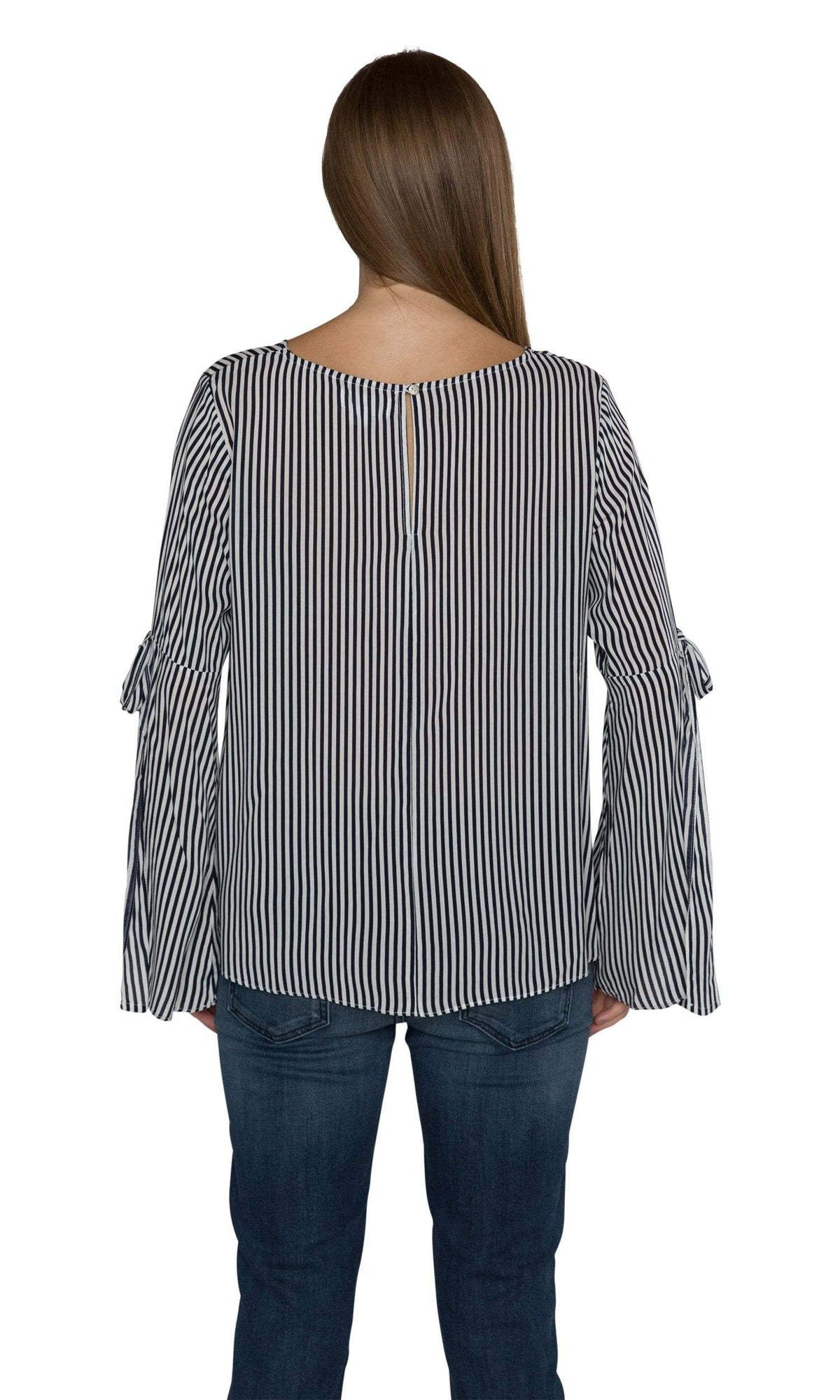 Velvet by Graham &amp; Spencer Adia Vertical Stripe Bell Sleeve Top