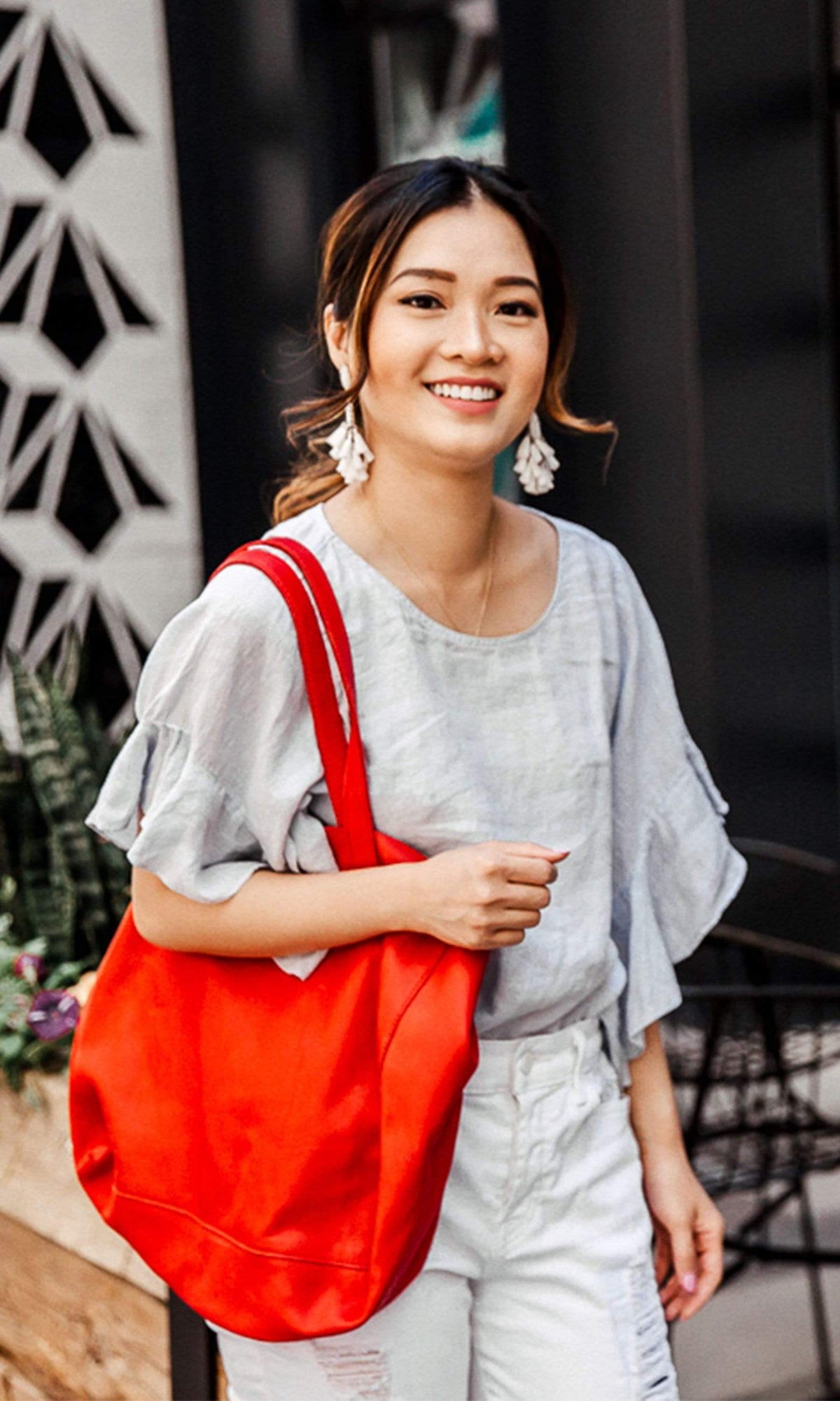 Velvet by Graham &amp; Spencer Alberta Woven Linen Ruffle Sleeve Top