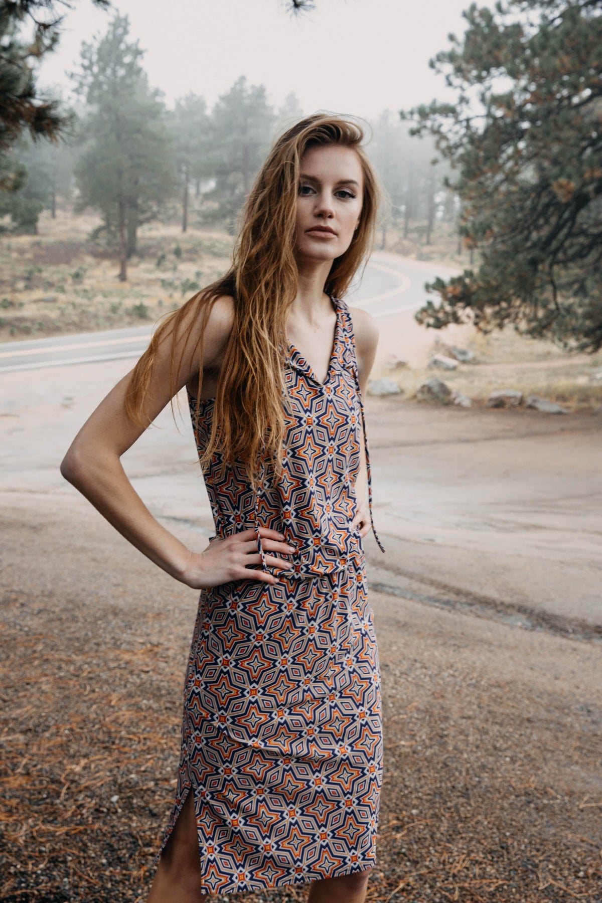 Viereck Sancho Tie Front Tank Dress-Kingsley