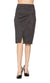 Level 99 Penelope Faux Suede Pencil Skirt with Slit