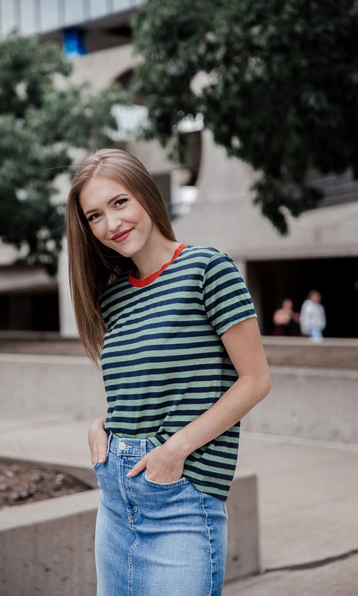 Velvet by Graham &amp; Spencer Peace Slub Knit Stripe Tee