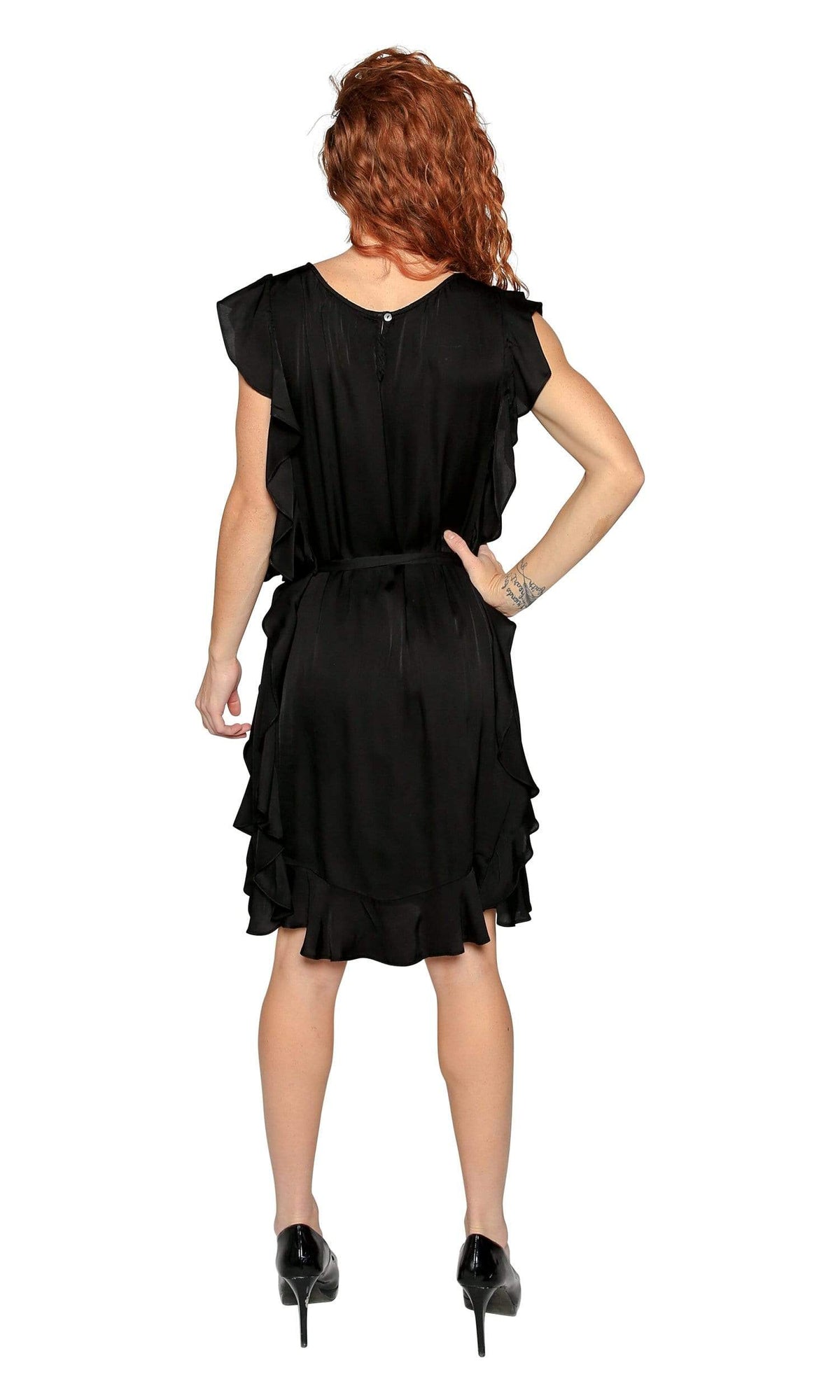 Velvet by Graham &amp; Spencer Tenley Satin Viscose Ruffle Dress
