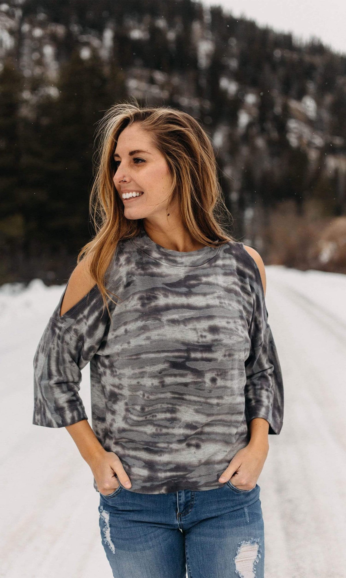 River + Sky Vail Cold Shoulder Sweatshirt