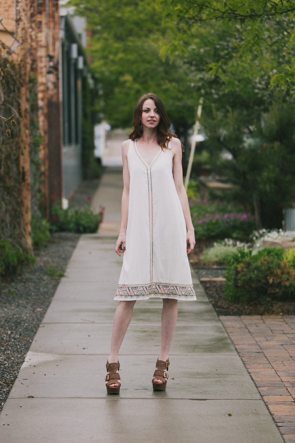 Velvet by Graham &amp; Spencer Velma Embroidered Beaded Trim Tank Dress