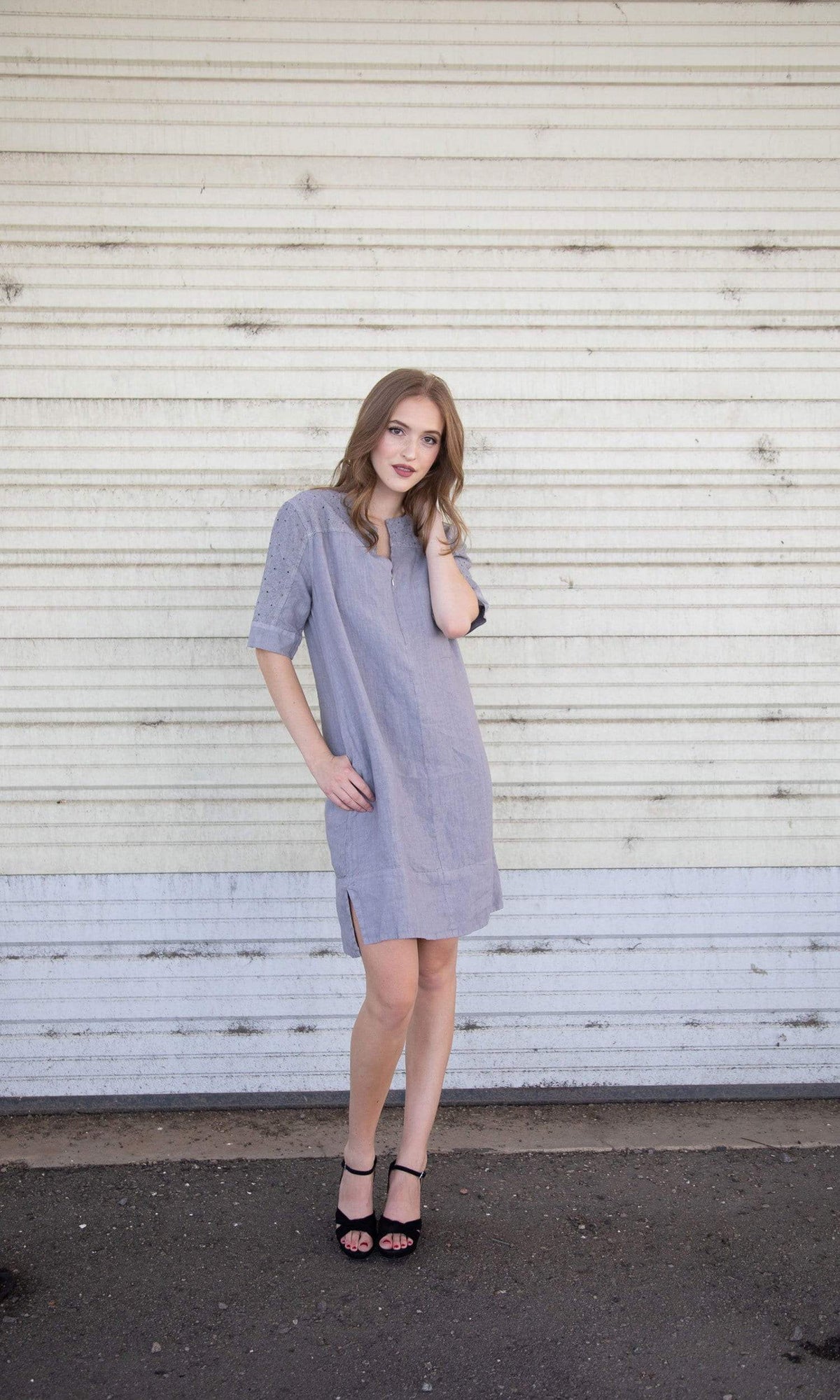 Haris Cotton Linen Shift Dress