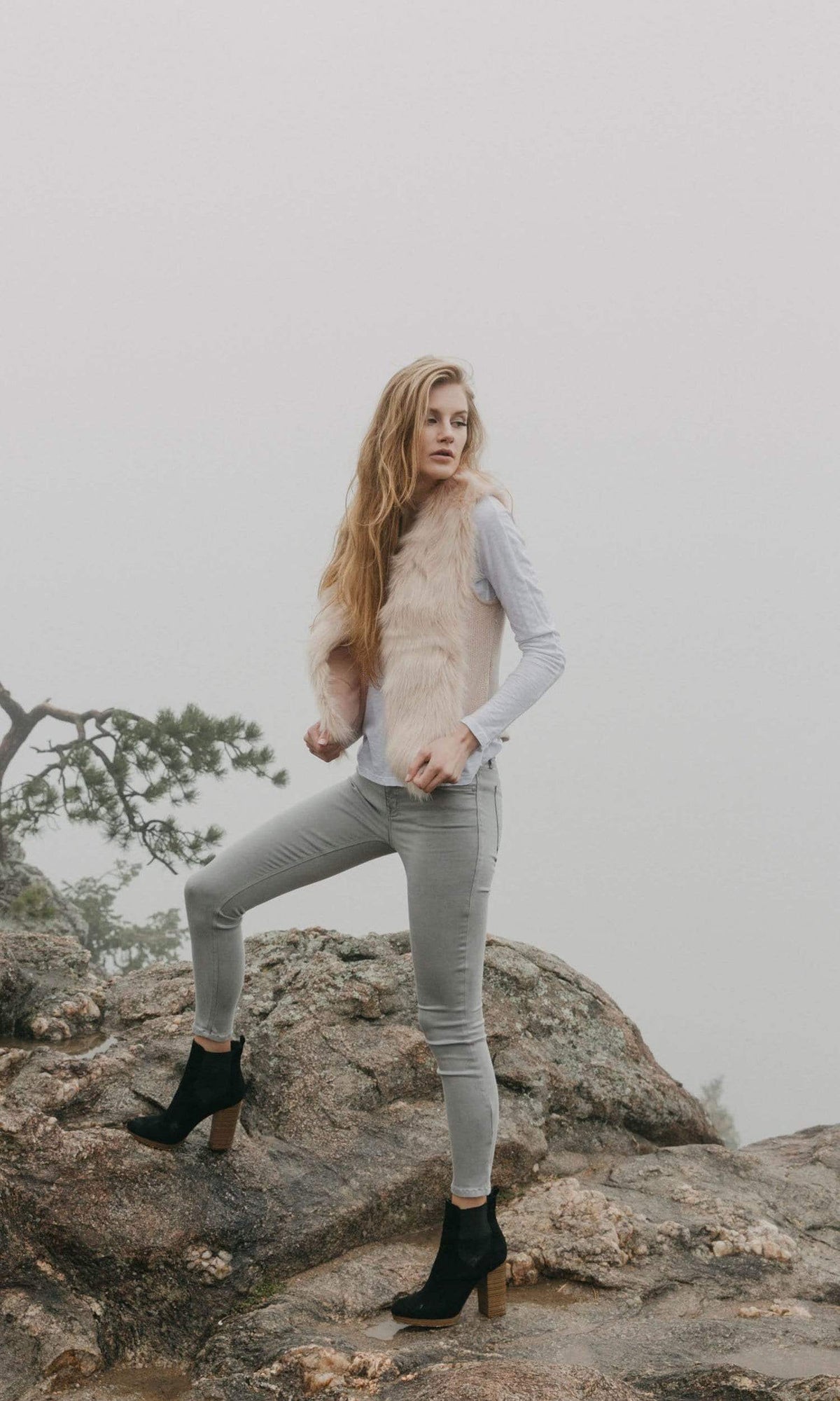 Level 99 Janice Mid Rise Skinny Denim - Rocky