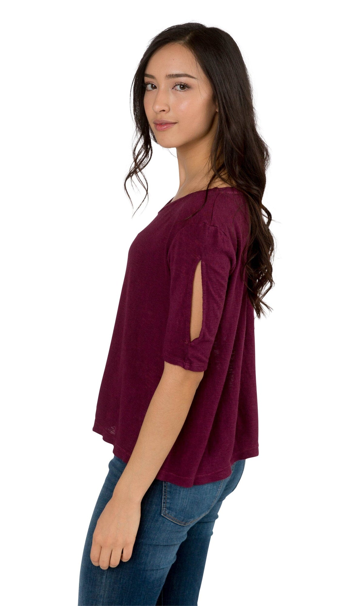 Velvet by Graham &amp; Spencer Janey Textured Knit Cut Out Tee