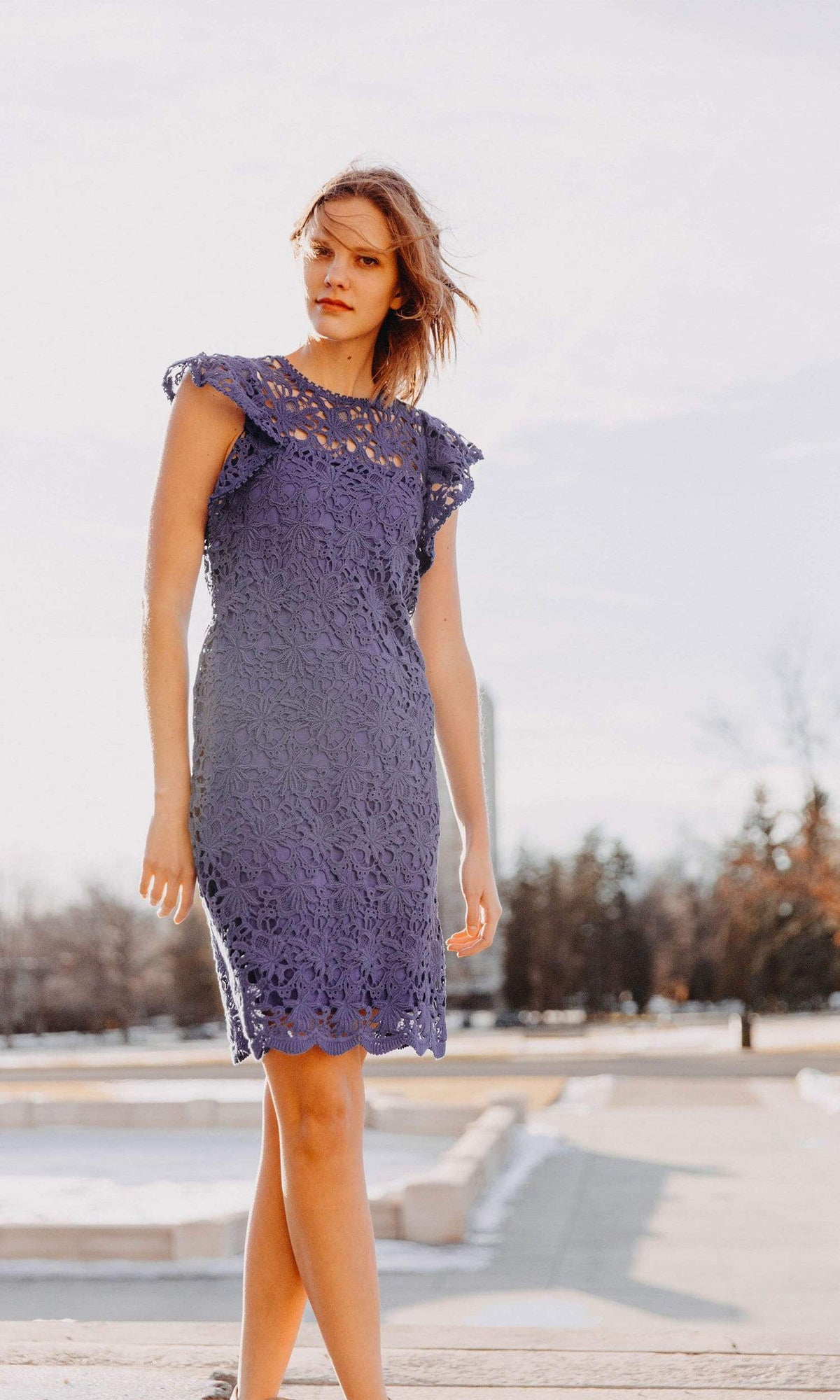 Velvet by Graham &amp; Spencer Ally Lace Cap Sleeve Dress