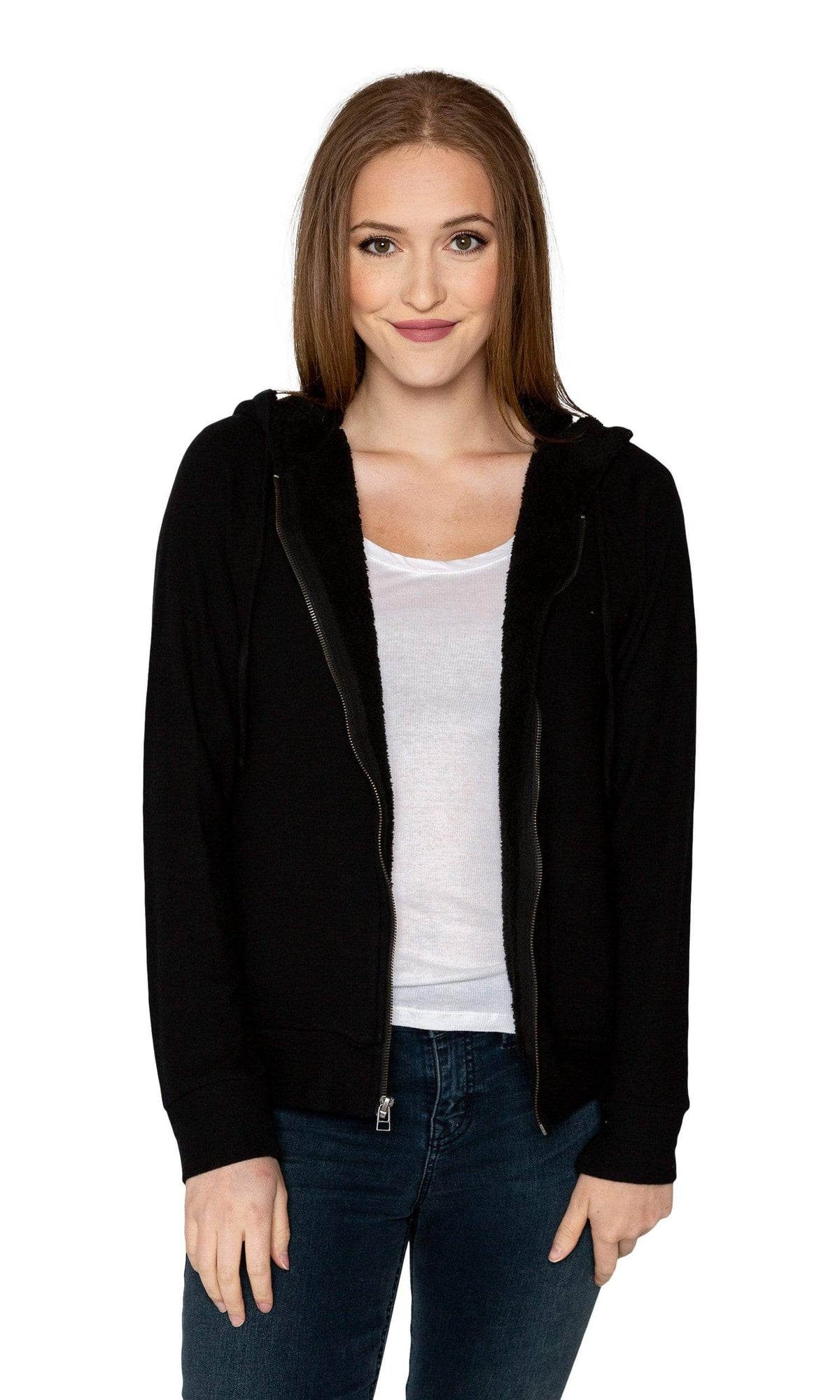 Velvet by Graham &amp; Spencer Rochelle Cozy Jersey Fleece Lined Hoodie