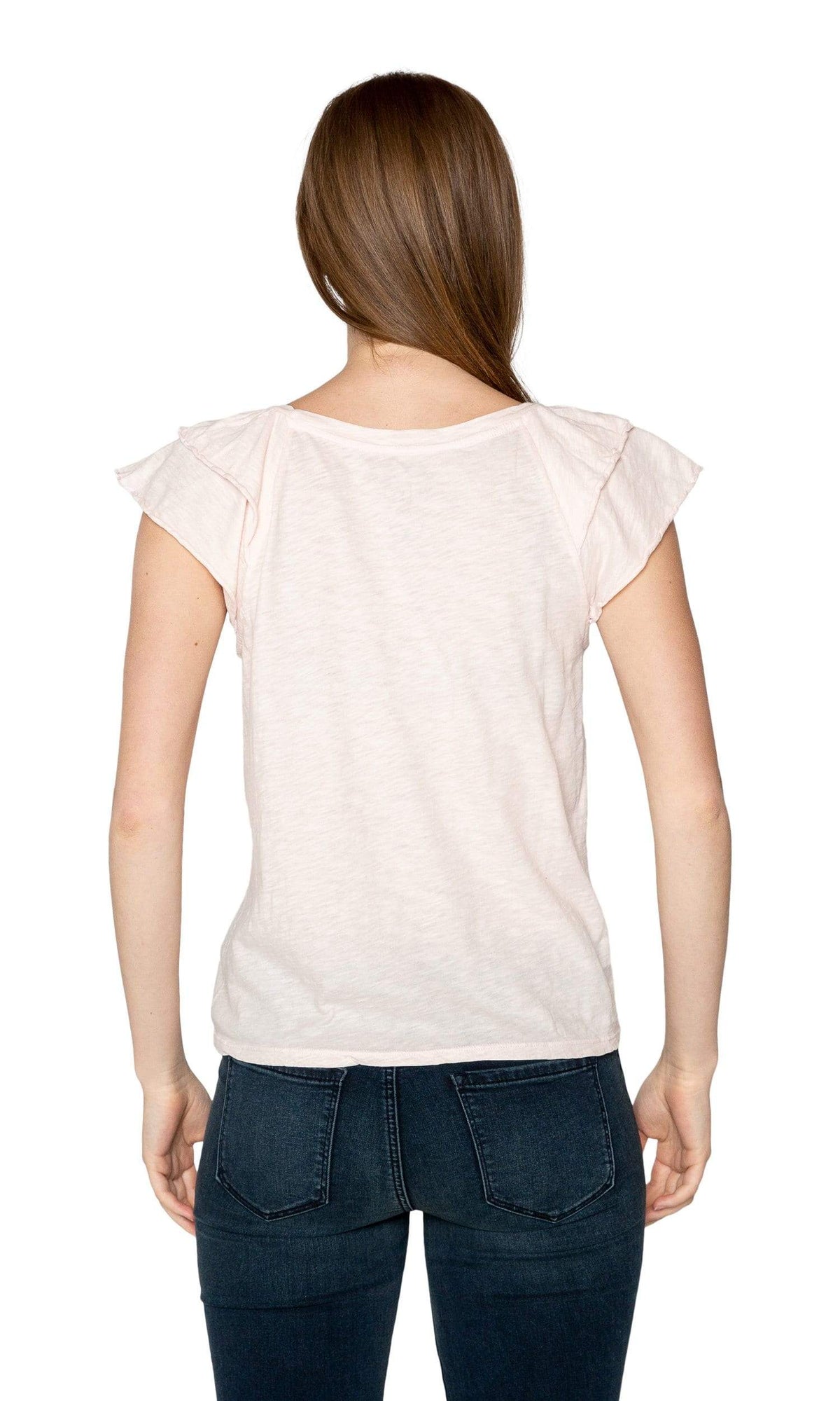 Velvet by Graham &amp; Spencer Bethanie Cotton Slub Ruffle Sleeve Tee