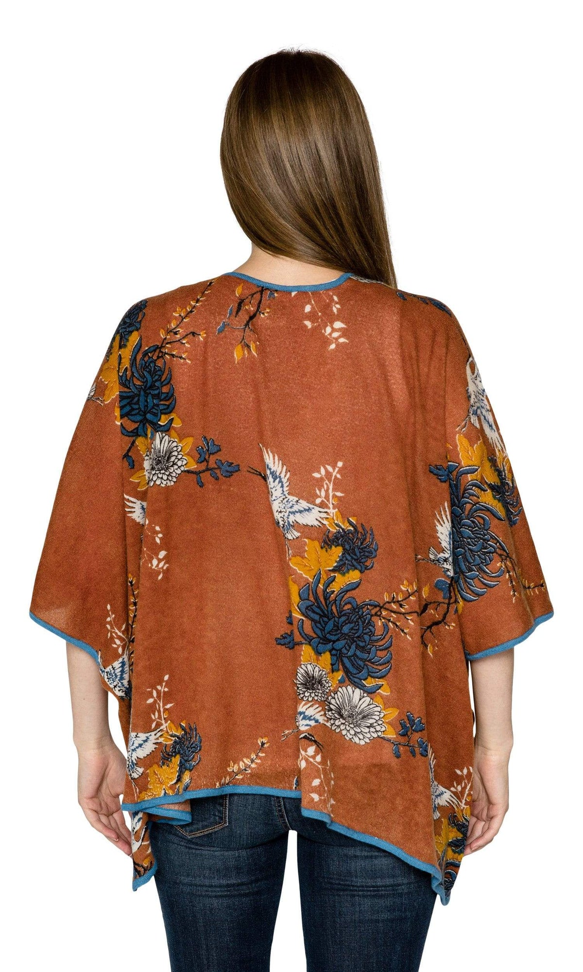Knitwit Cashmere Kimono Cardigan - Japanese Floral