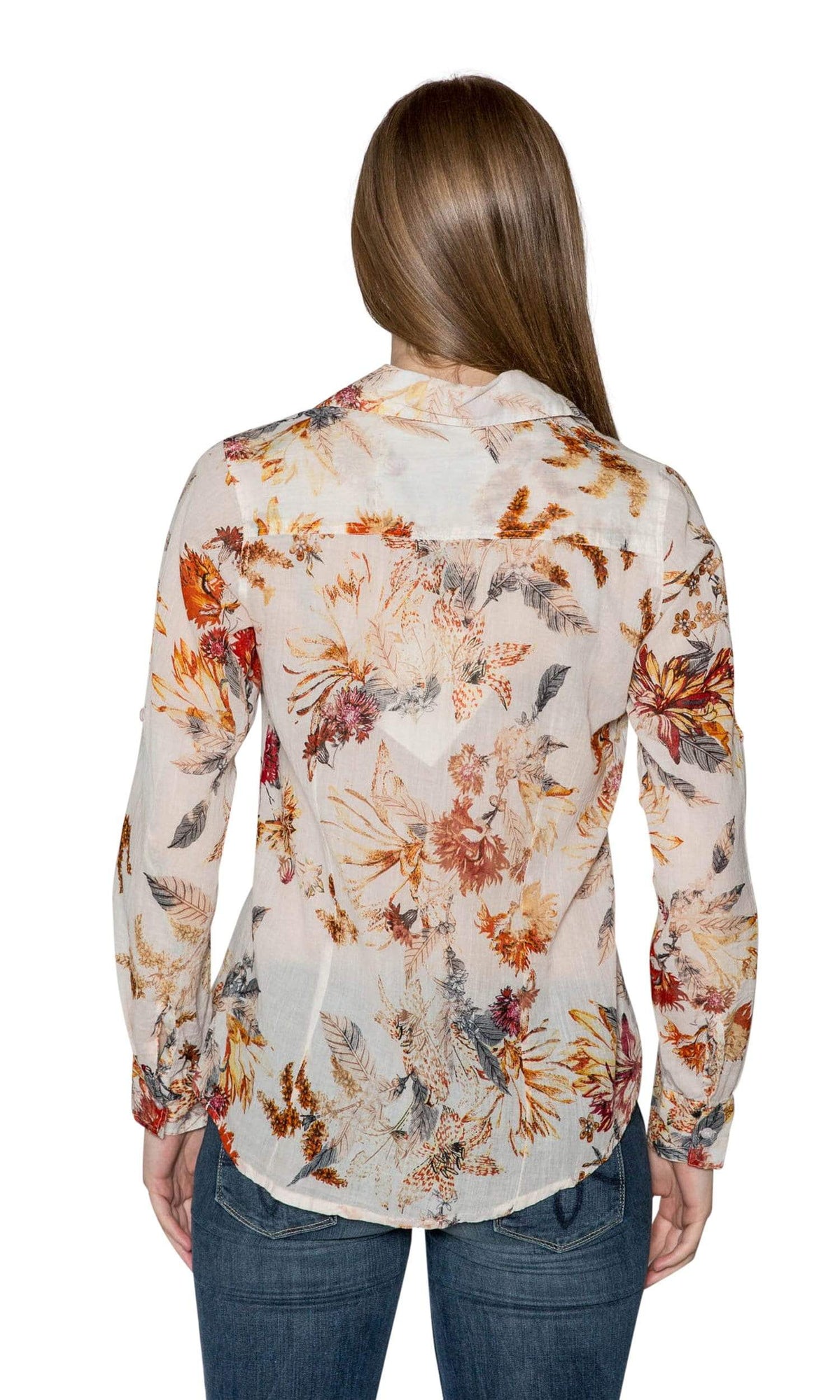 J.A.K. Button Down Red Floral Shirt