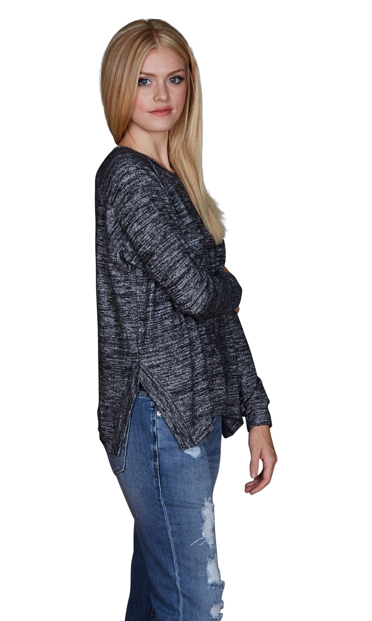 Velvet by Graham &amp; Spencer Cade Cozy Jersey Crewneck Top