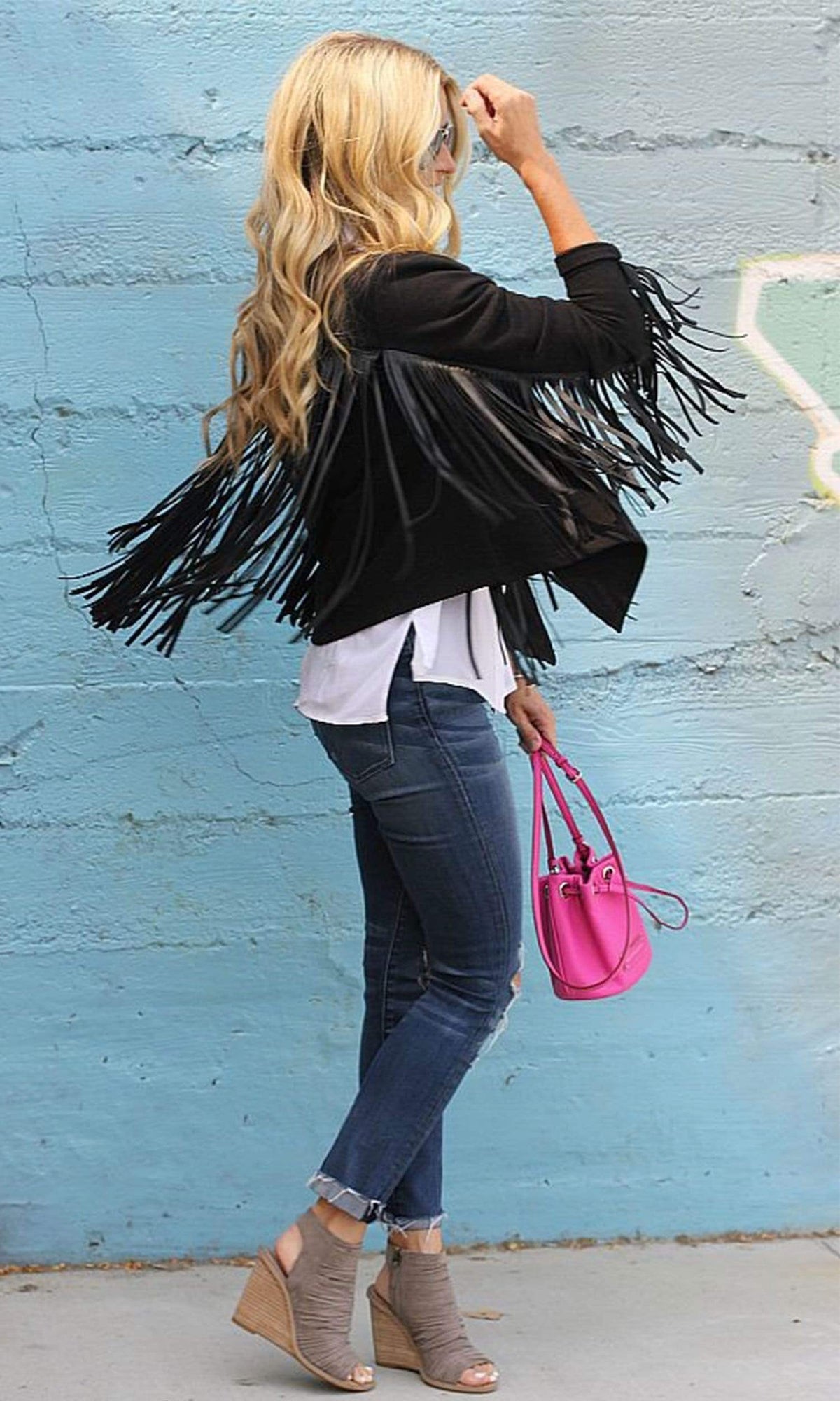 Velvet by Graham &amp; Spencer Tiffany Fringe Jacket