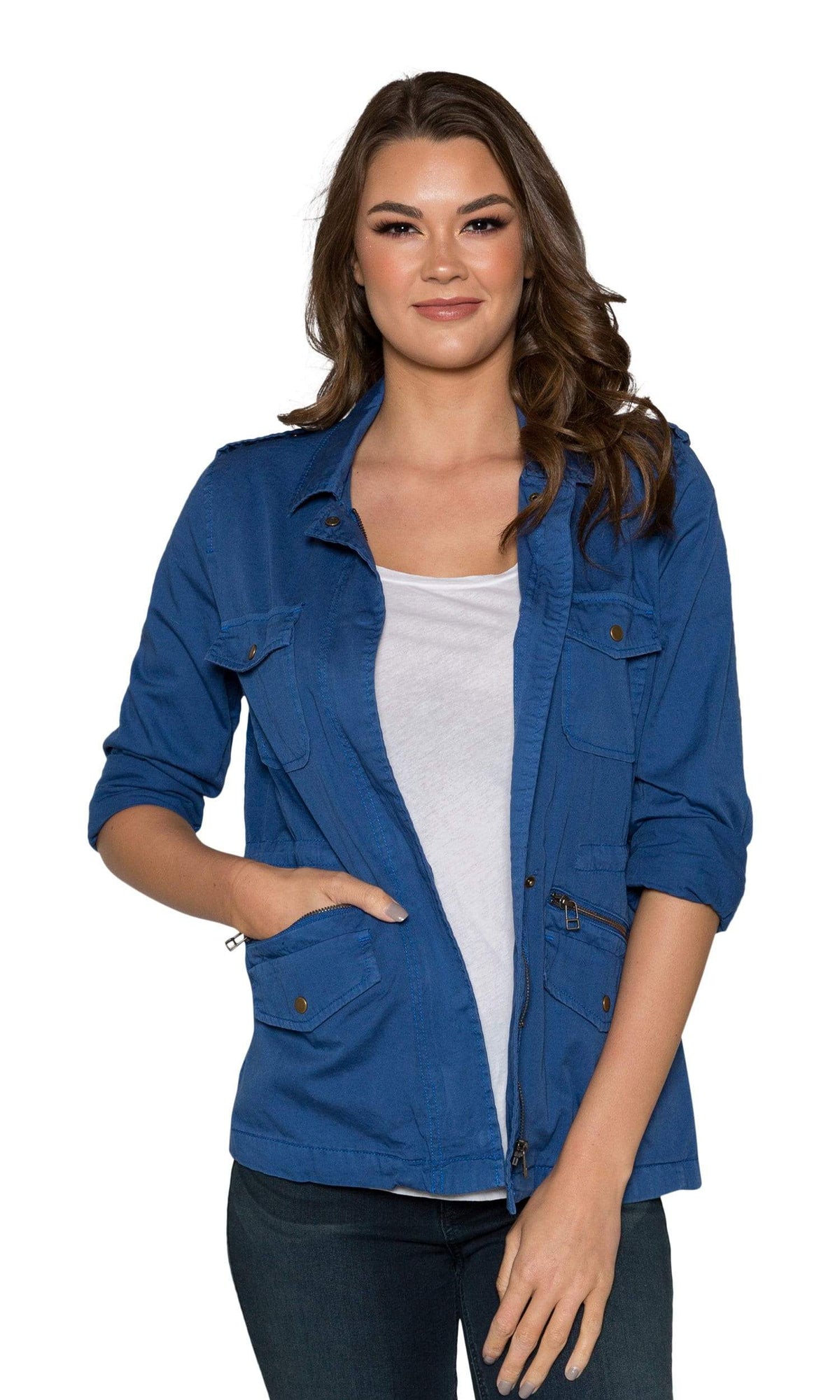 Velvet by Graham &amp; Spencer Ruby Army Jacket - Cobalt