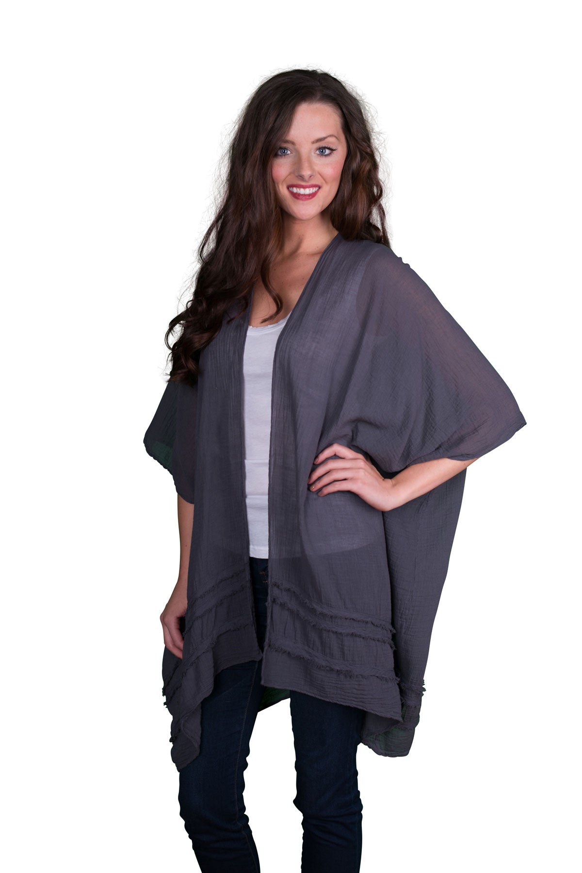 Velvet by Graham &amp; Spencer Chanice Cotton Gauze Drape Cardigan