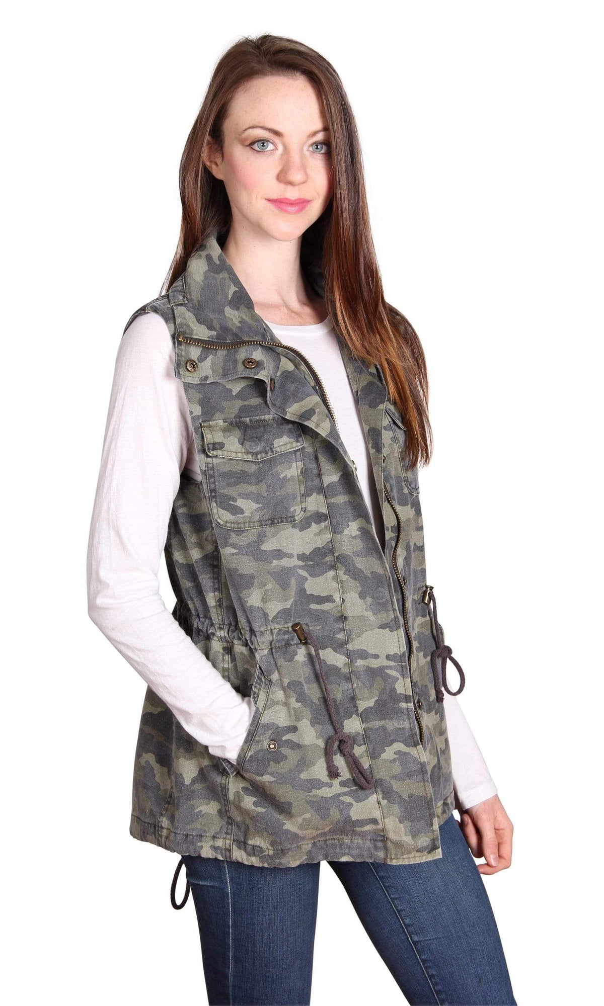 Velvet by Graham &amp; Spencer Blair Army Tie Waist Vest