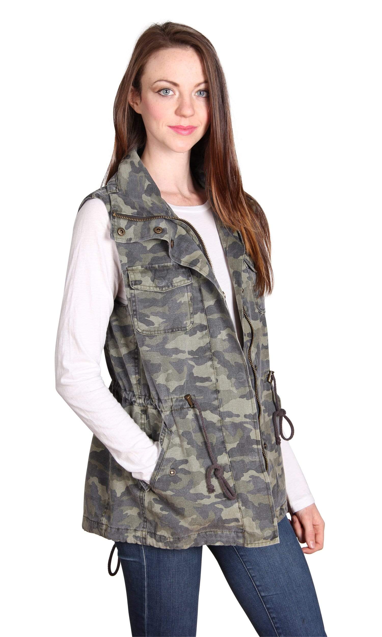 Velvet by Graham & Spencer Blair Army Tie Waist Vest